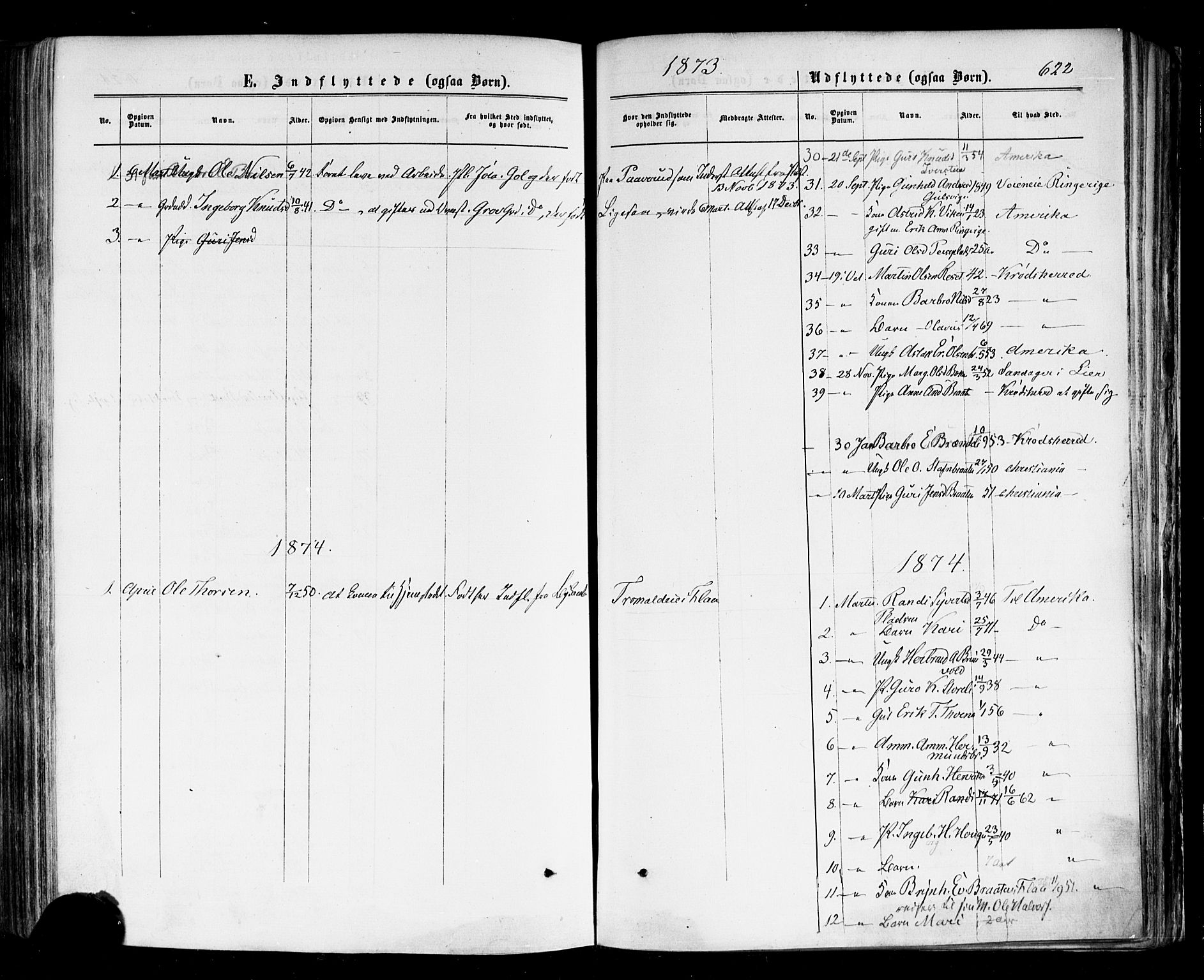 Nes kirkebøker, SAKO/A-236/F/Fa/L0010: Parish register (official) no. 10, 1864-1880, p. 622