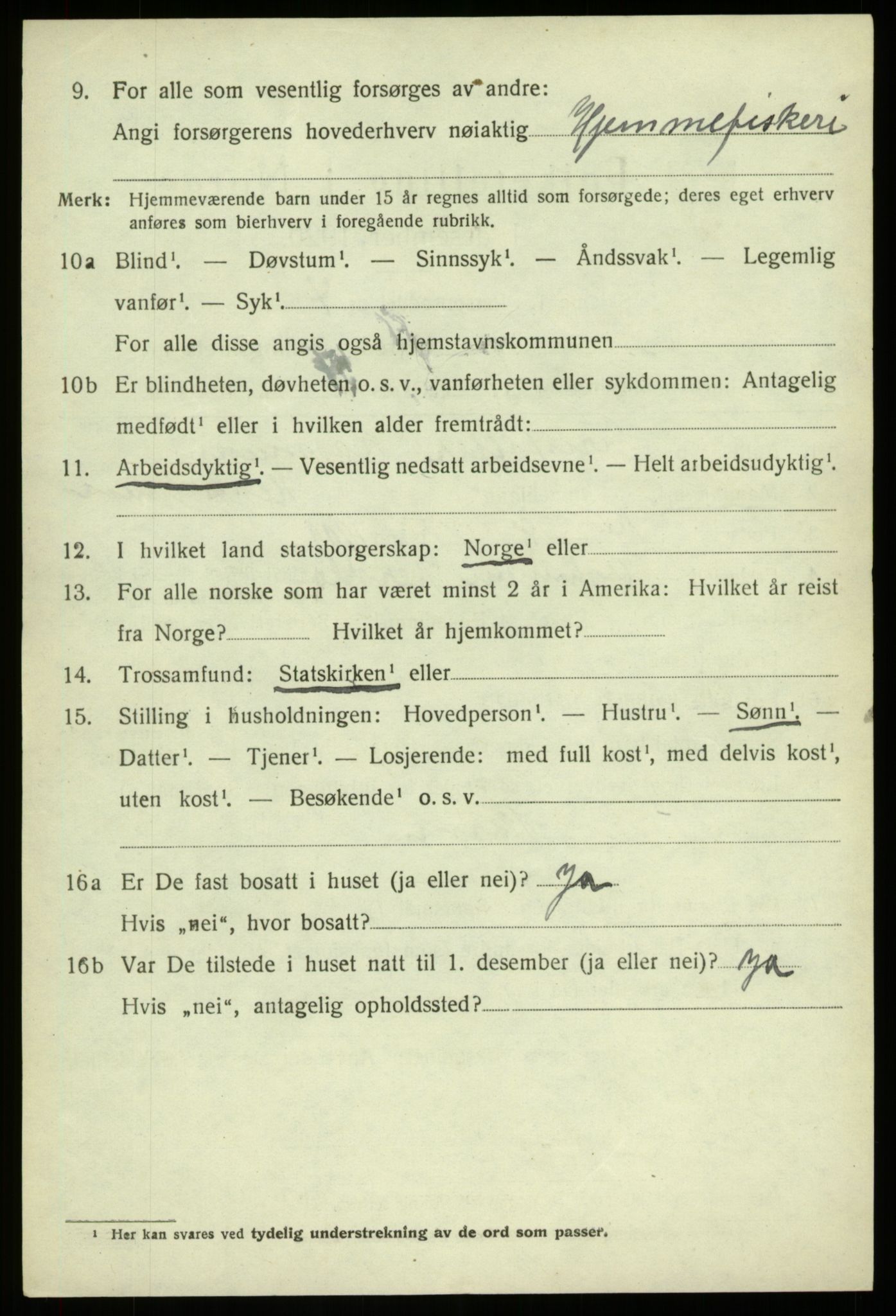 SAB, 1920 census for Herdla, 1920, p. 9678