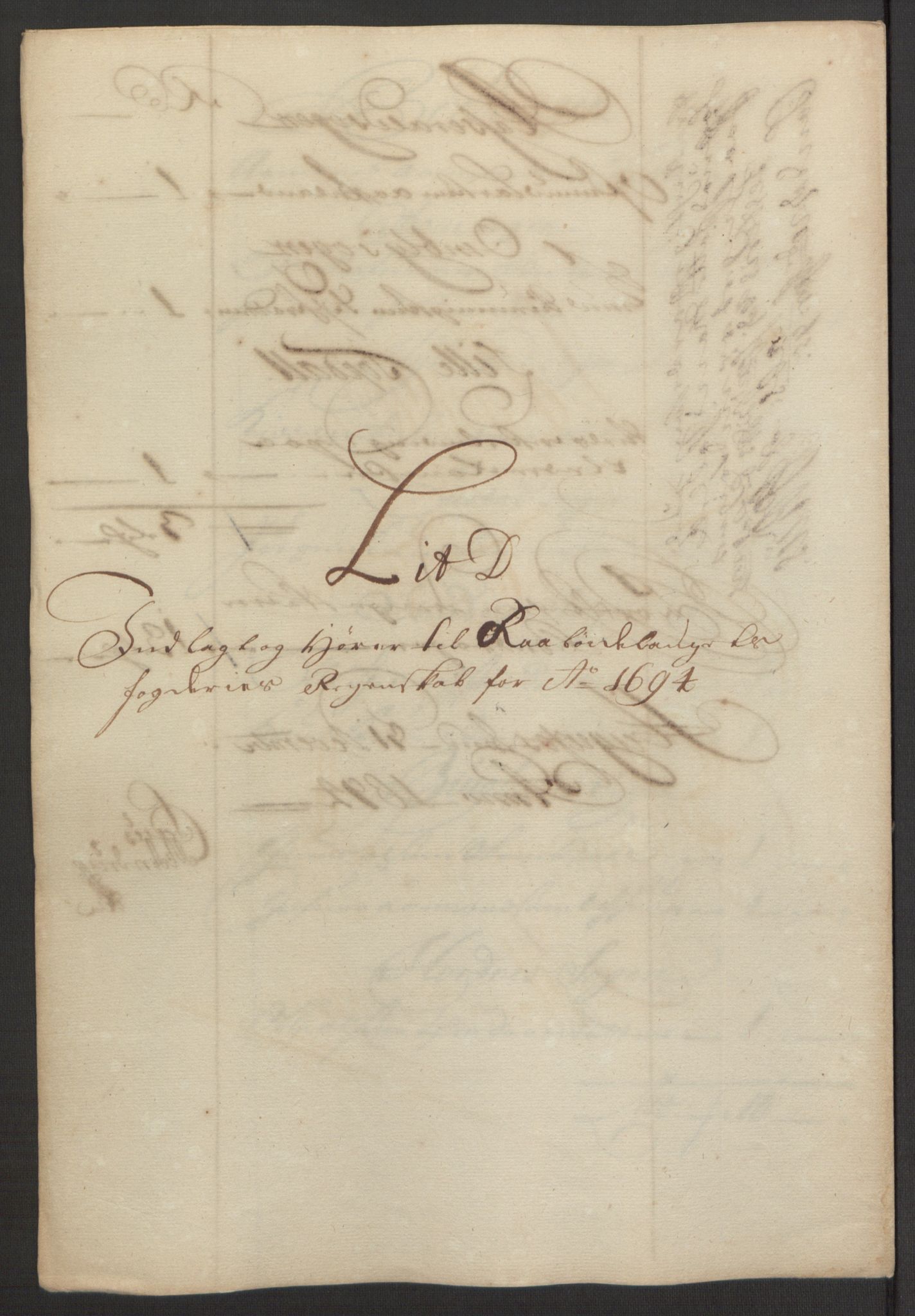 Rentekammeret inntil 1814, Reviderte regnskaper, Fogderegnskap, AV/RA-EA-4092/R40/L2444: Fogderegnskap Råbyggelag, 1693-1696, p. 115