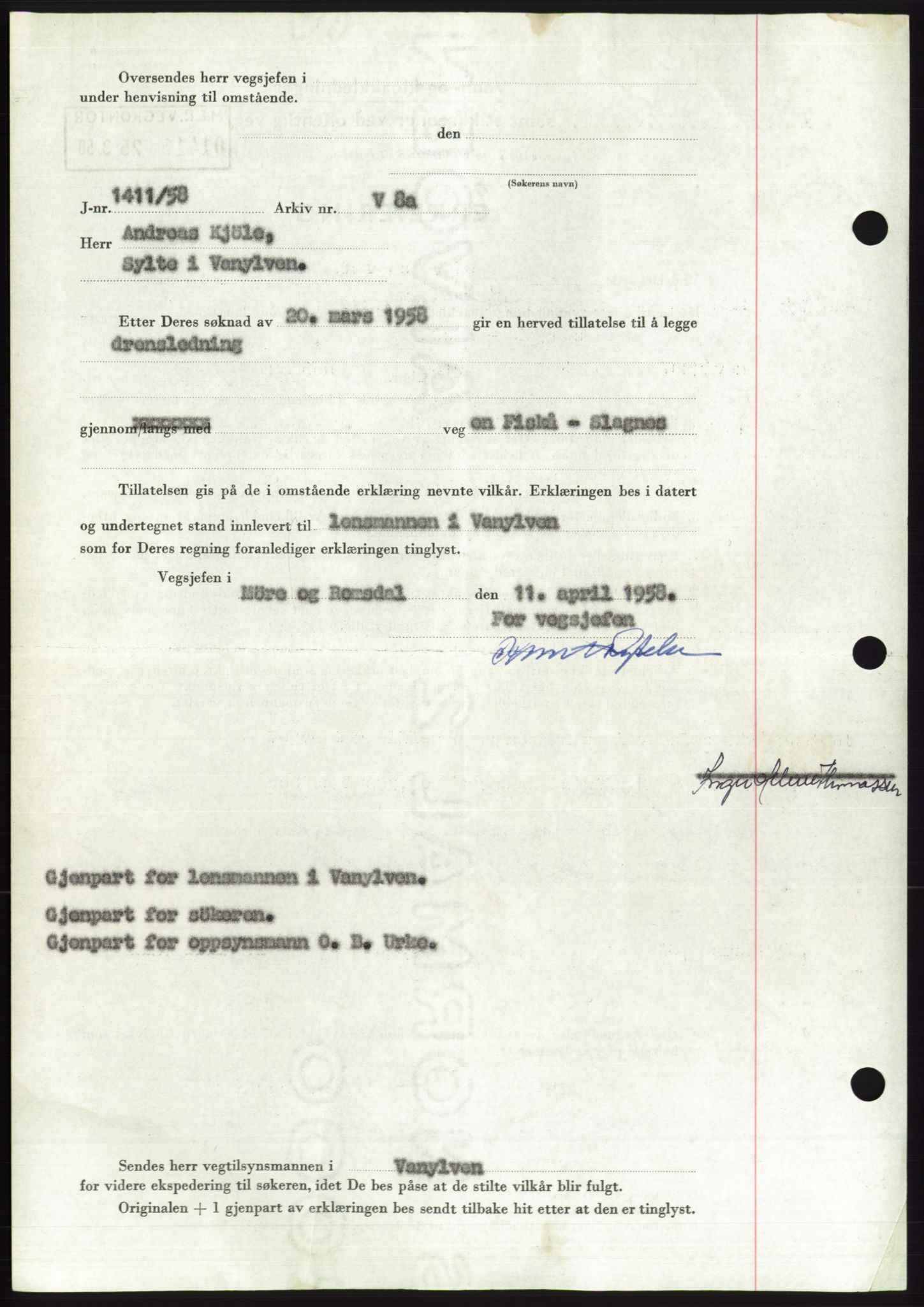 Søre Sunnmøre sorenskriveri, AV/SAT-A-4122/1/2/2C/L0110: Mortgage book no. 36A, 1958-1958, Diary no: : 1670/1958