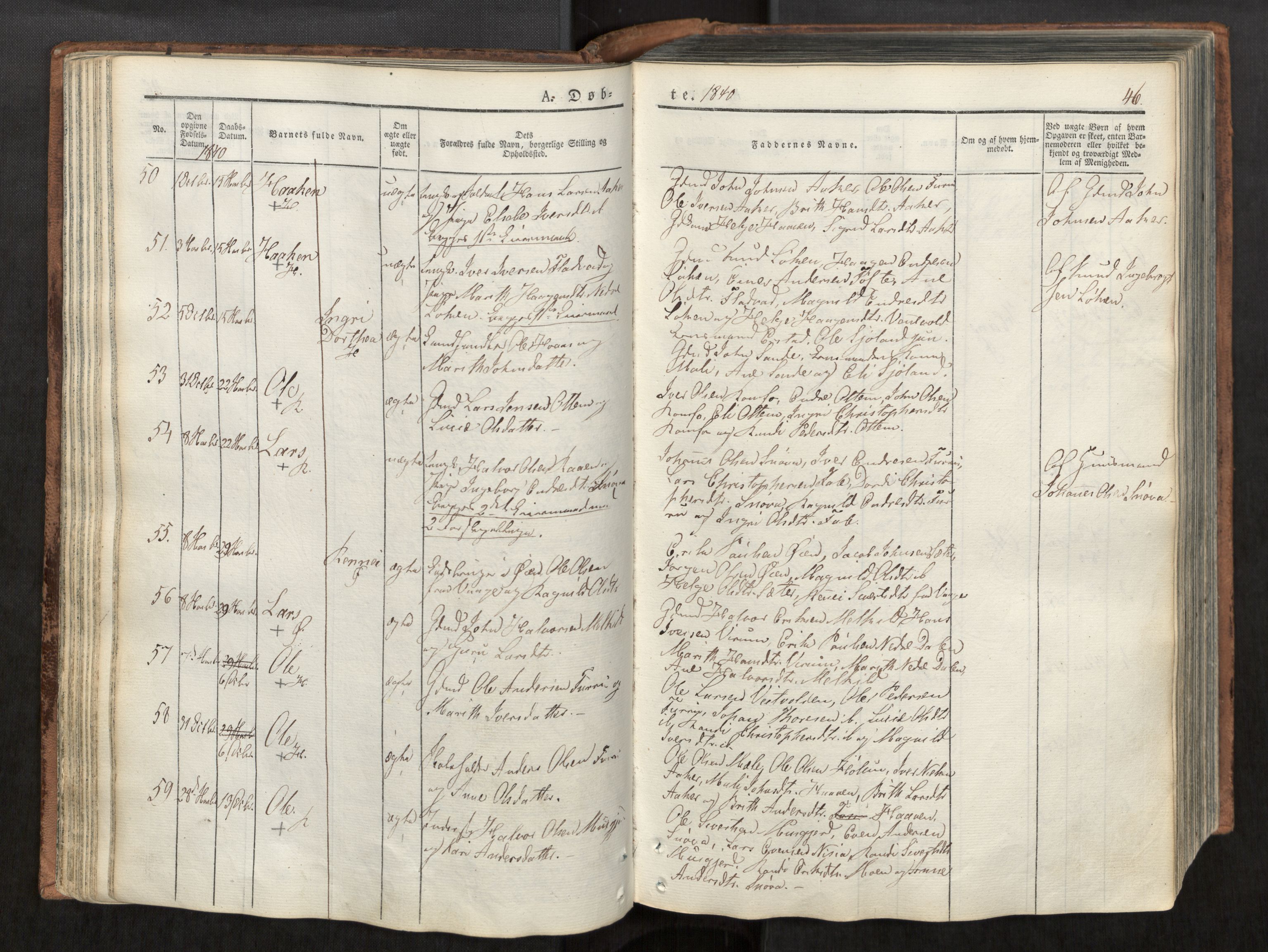 Ministerialprotokoller, klokkerbøker og fødselsregistre - Møre og Romsdal, SAT/A-1454/590/L1012: Parish register (official) no. 590A04, 1832-1846, p. 46