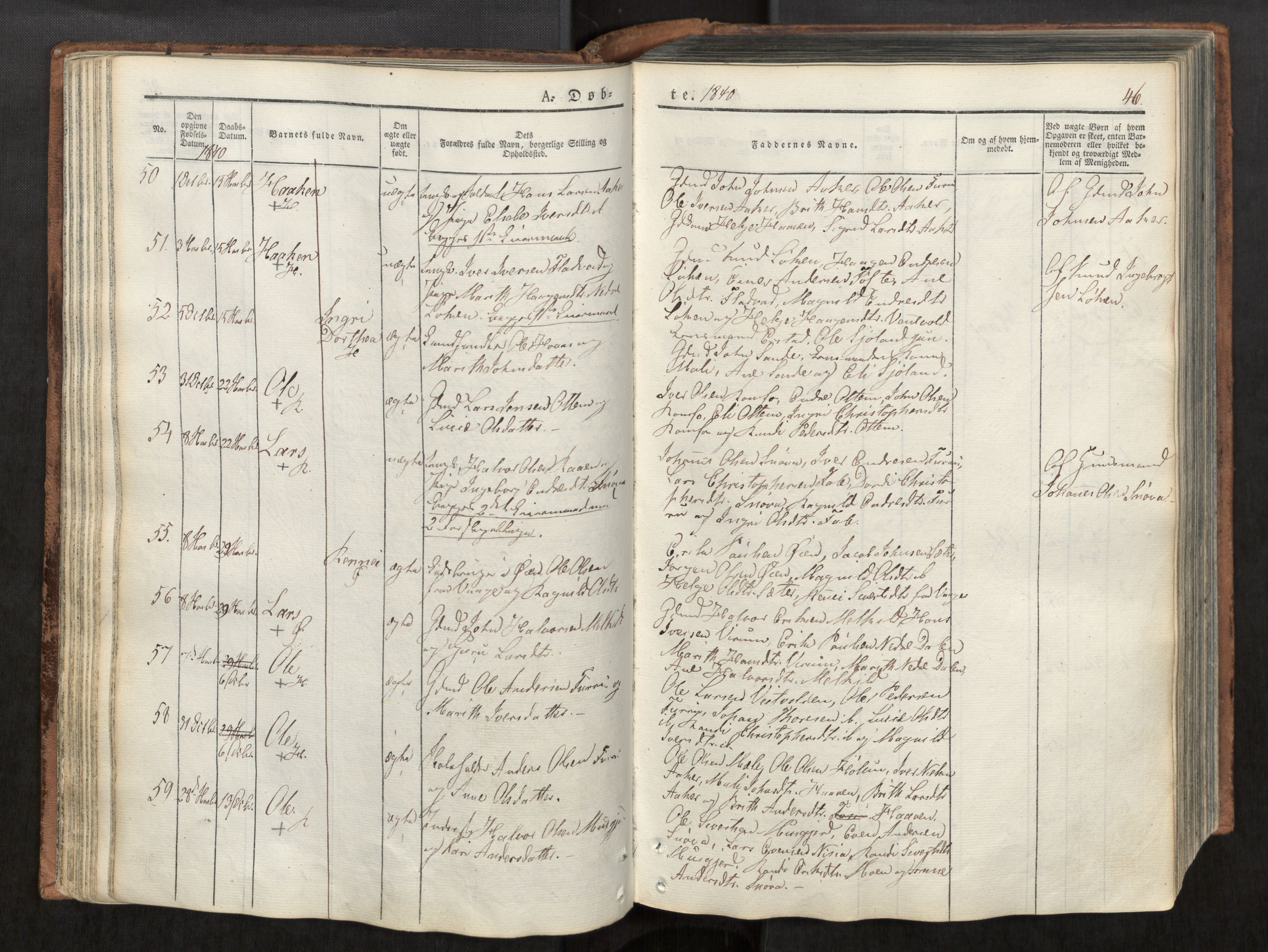 Ministerialprotokoller, klokkerbøker og fødselsregistre - Møre og Romsdal, AV/SAT-A-1454/590/L1012: Parish register (official) no. 590A04, 1832-1846, p. 46