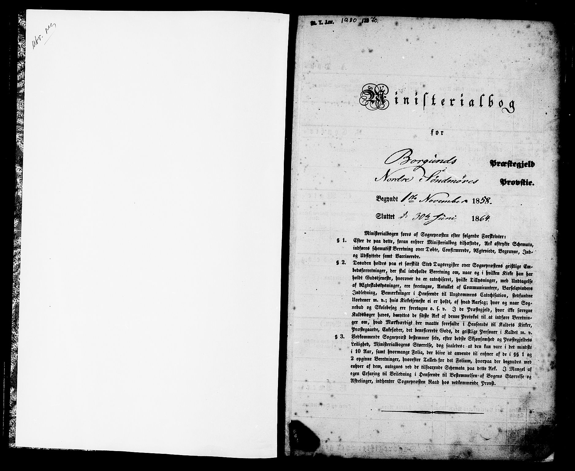 Ministerialprotokoller, klokkerbøker og fødselsregistre - Møre og Romsdal, AV/SAT-A-1454/528/L0398: Parish register (official) no. 528A09, 1858-1864, p. 1