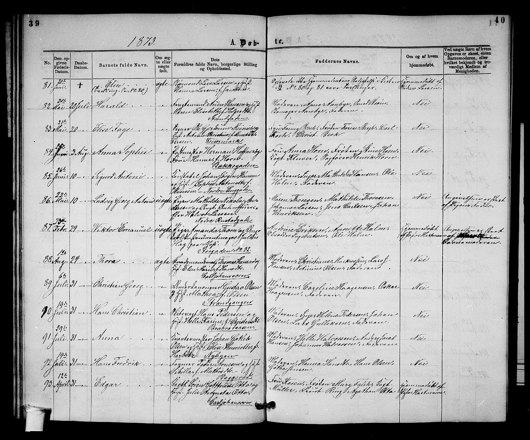 Horten kirkebøker, AV/SAKO-A-348/G/Ga/L0003: Parish register (copy) no. 3, 1872-1877, p. 39-40