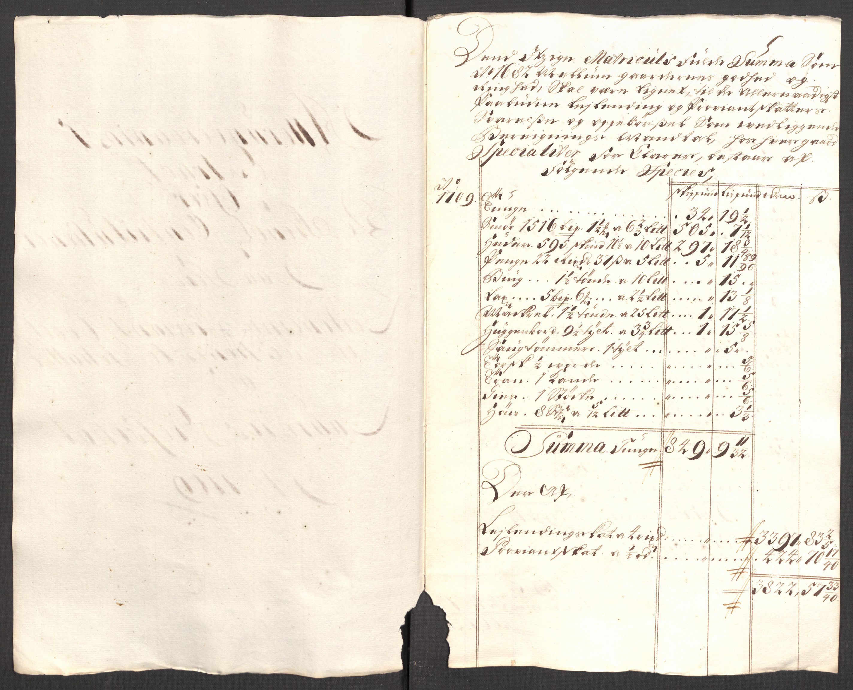 Rentekammeret inntil 1814, Reviderte regnskaper, Fogderegnskap, RA/EA-4092/R33/L1981: Fogderegnskap Larvik grevskap, 1709-1710, p. 141