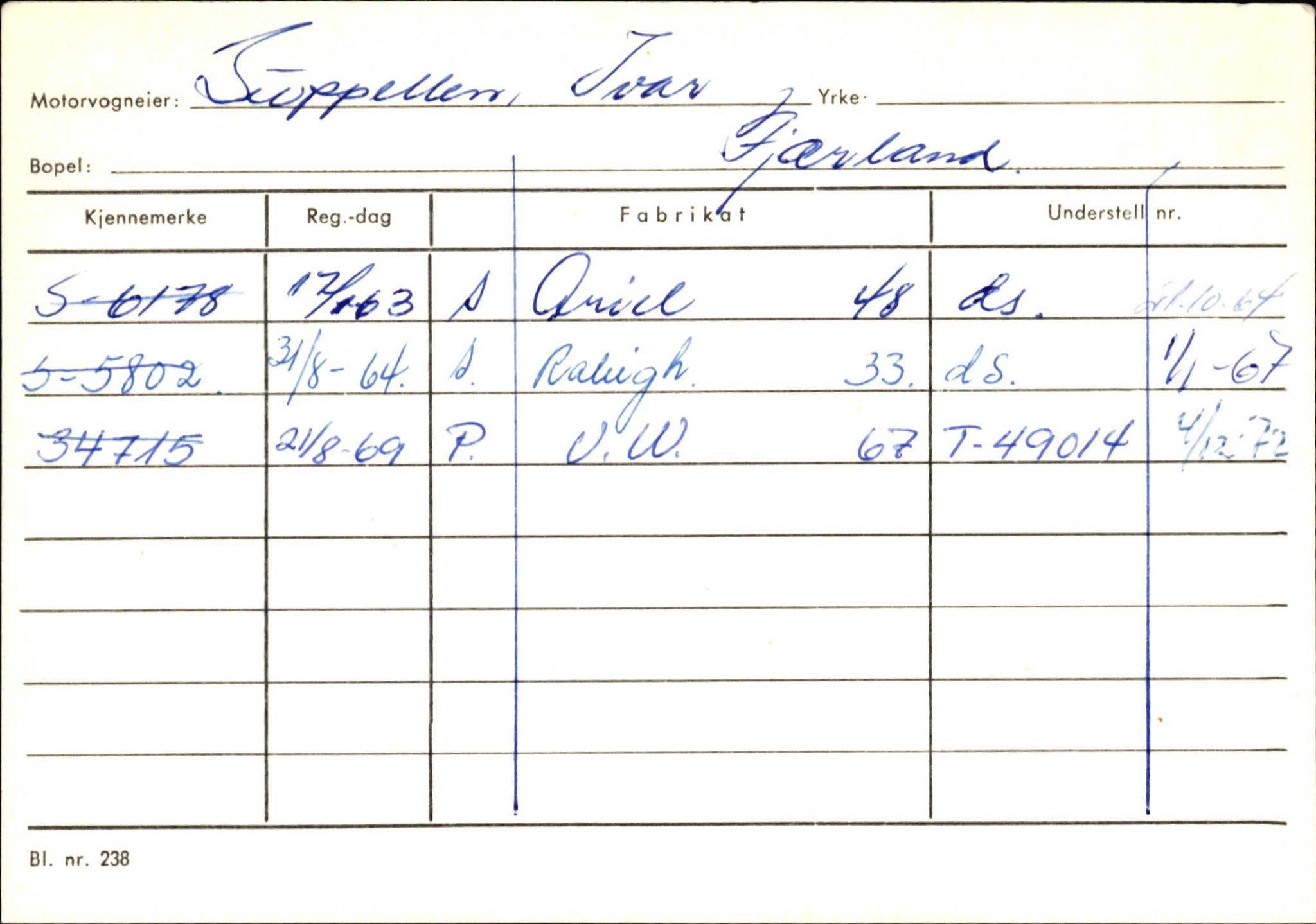 Statens vegvesen, Sogn og Fjordane vegkontor, AV/SAB-A-5301/4/F/L0132: Eigarregister Askvoll A-Å. Balestrand A-Å, 1945-1975, p. 2352