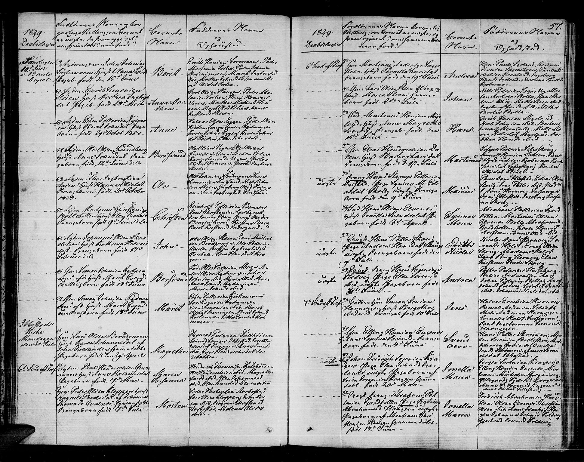 Ibestad sokneprestembete, SATØ/S-0077/H/Ha/Haa/L0005kirke: Parish register (official) no. 5, 1825-1836, p. 57