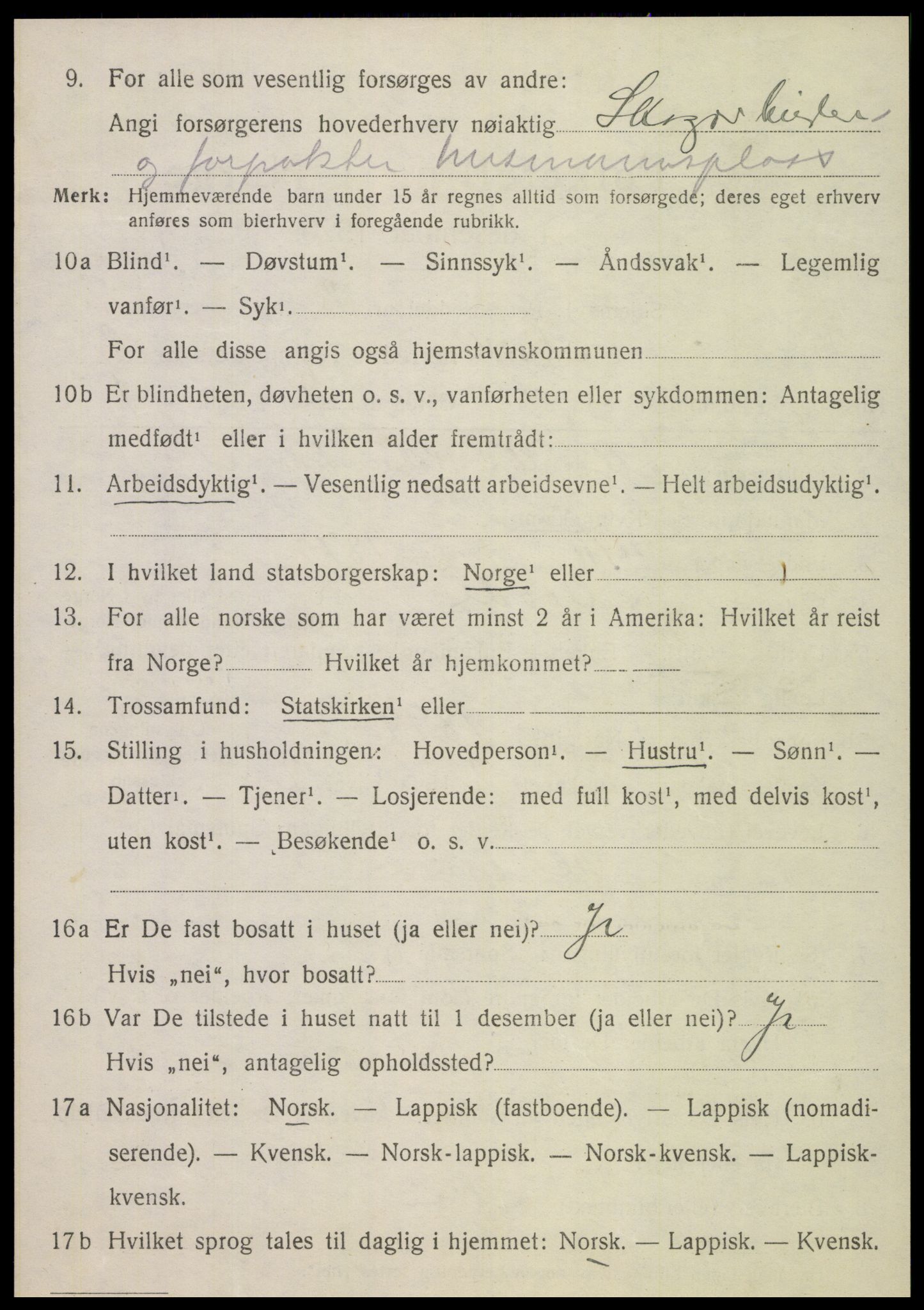 SAT, 1920 census for Nordli, 1920, p. 1382