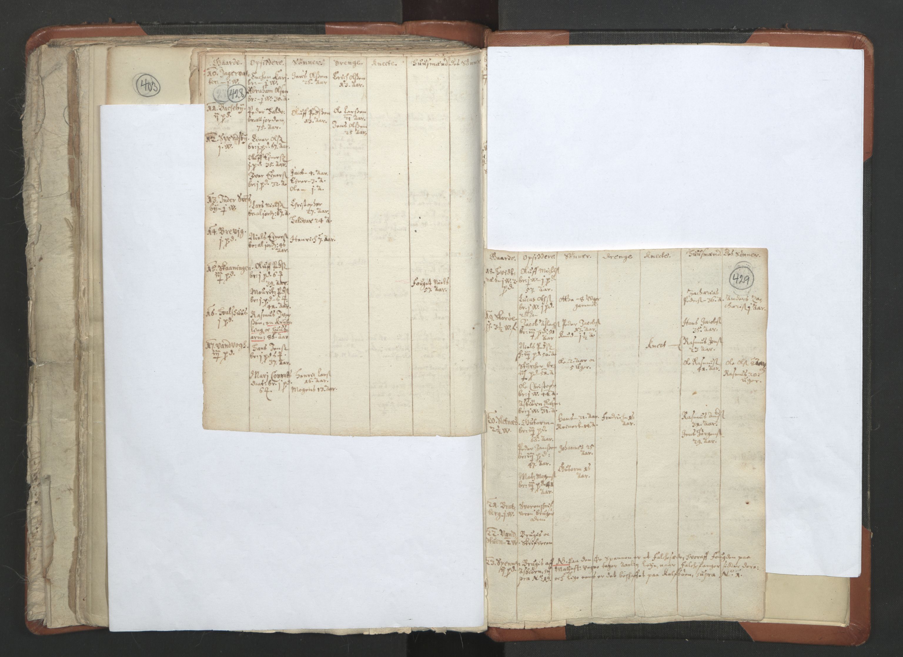 RA, Vicar's Census 1664-1666, no. 36: Lofoten and Vesterålen deanery, Senja deanery and Troms deanery, 1664-1666, p. 428-429