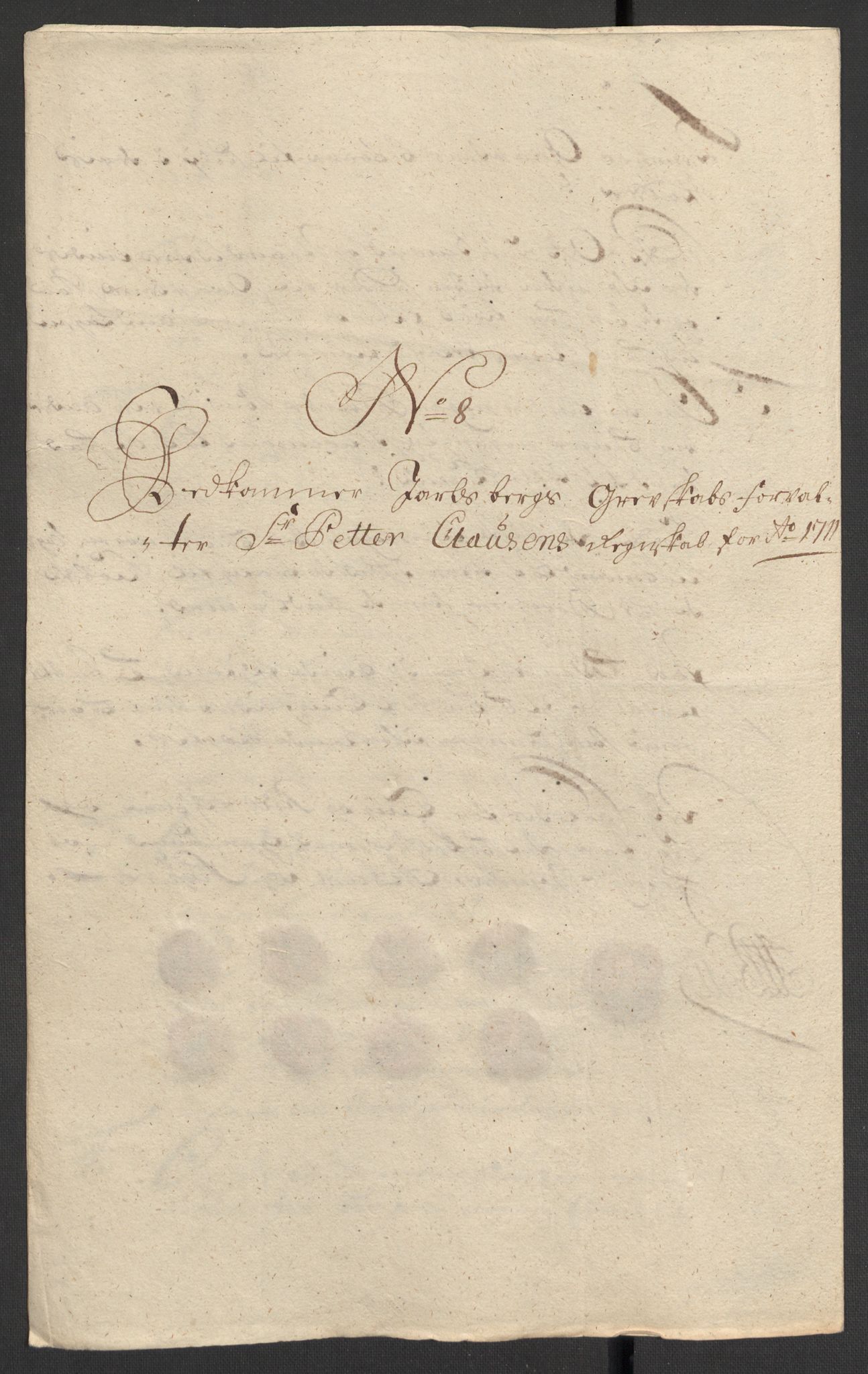Rentekammeret inntil 1814, Reviderte regnskaper, Fogderegnskap, RA/EA-4092/R32/L1876: Fogderegnskap Jarlsberg grevskap, 1711, p. 352