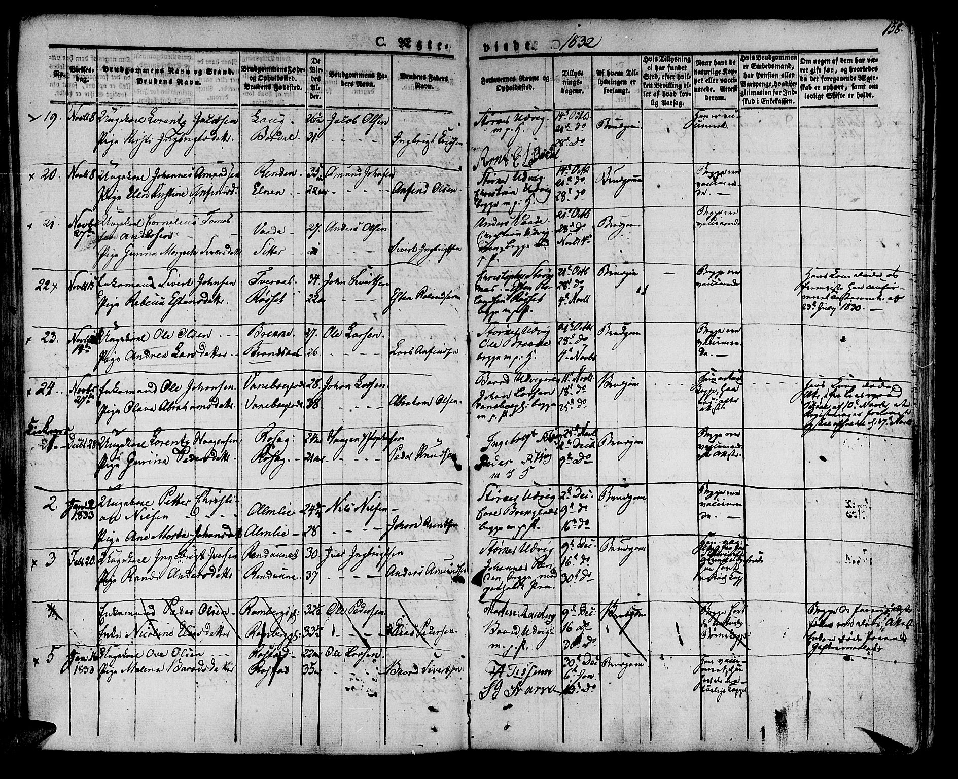 Ministerialprotokoller, klokkerbøker og fødselsregistre - Nord-Trøndelag, SAT/A-1458/741/L0390: Parish register (official) no. 741A04, 1822-1836, p. 158