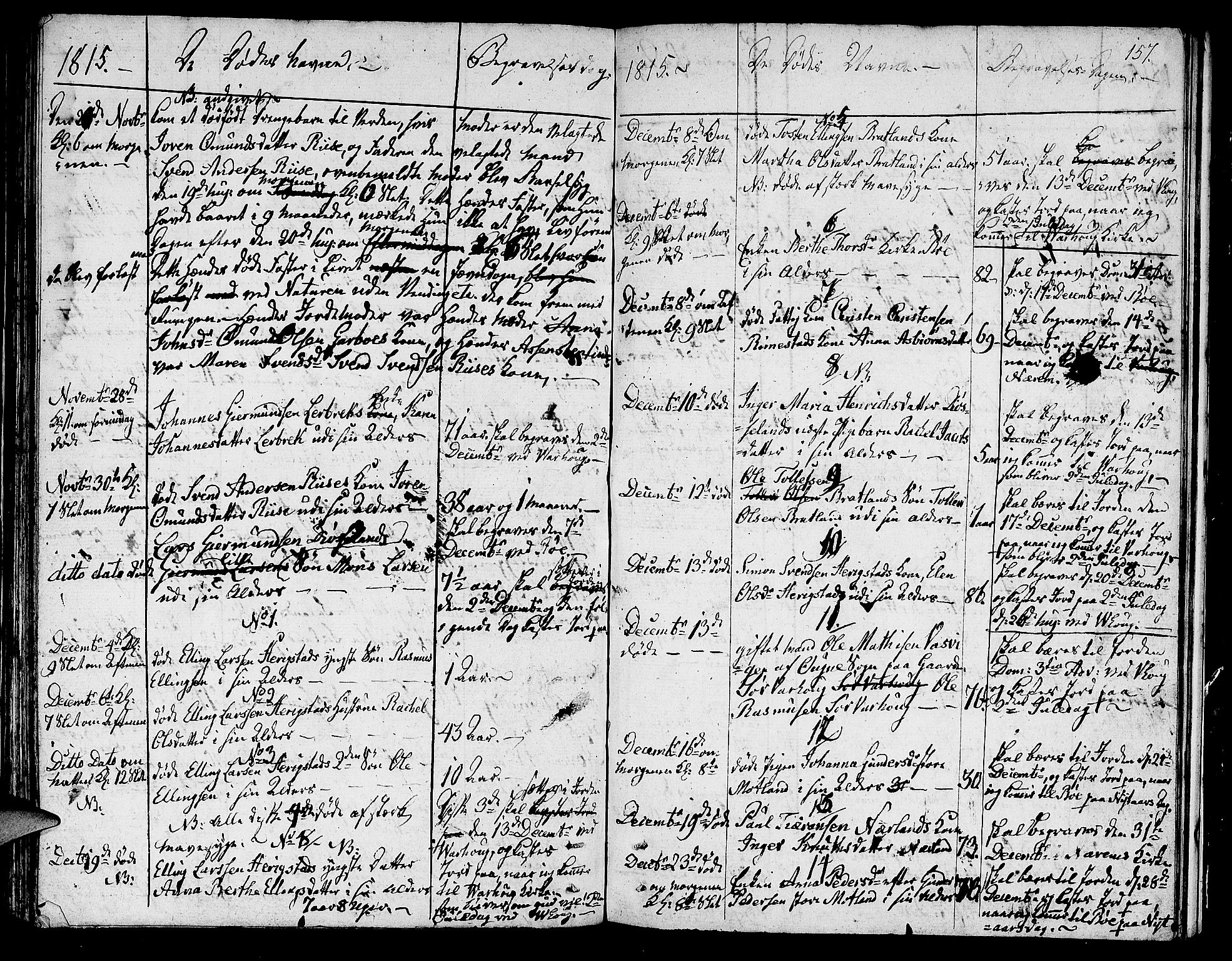 Hå sokneprestkontor, AV/SAST-A-101801/001/30BA/L0002: Parish register (official) no. A 2, 1812-1817, p. 157