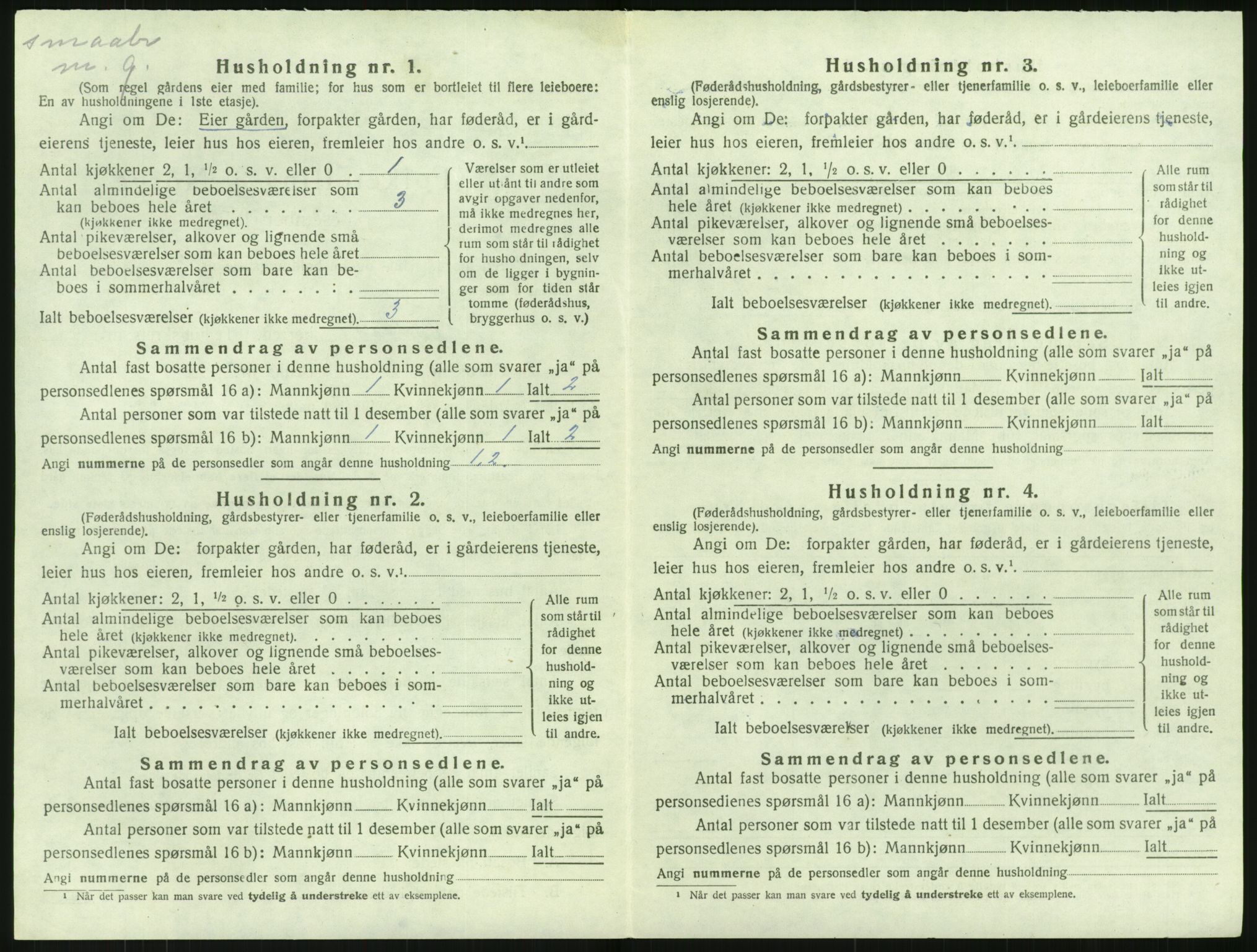 SAK, 1920 census for Dypvåg, 1920, p. 1122