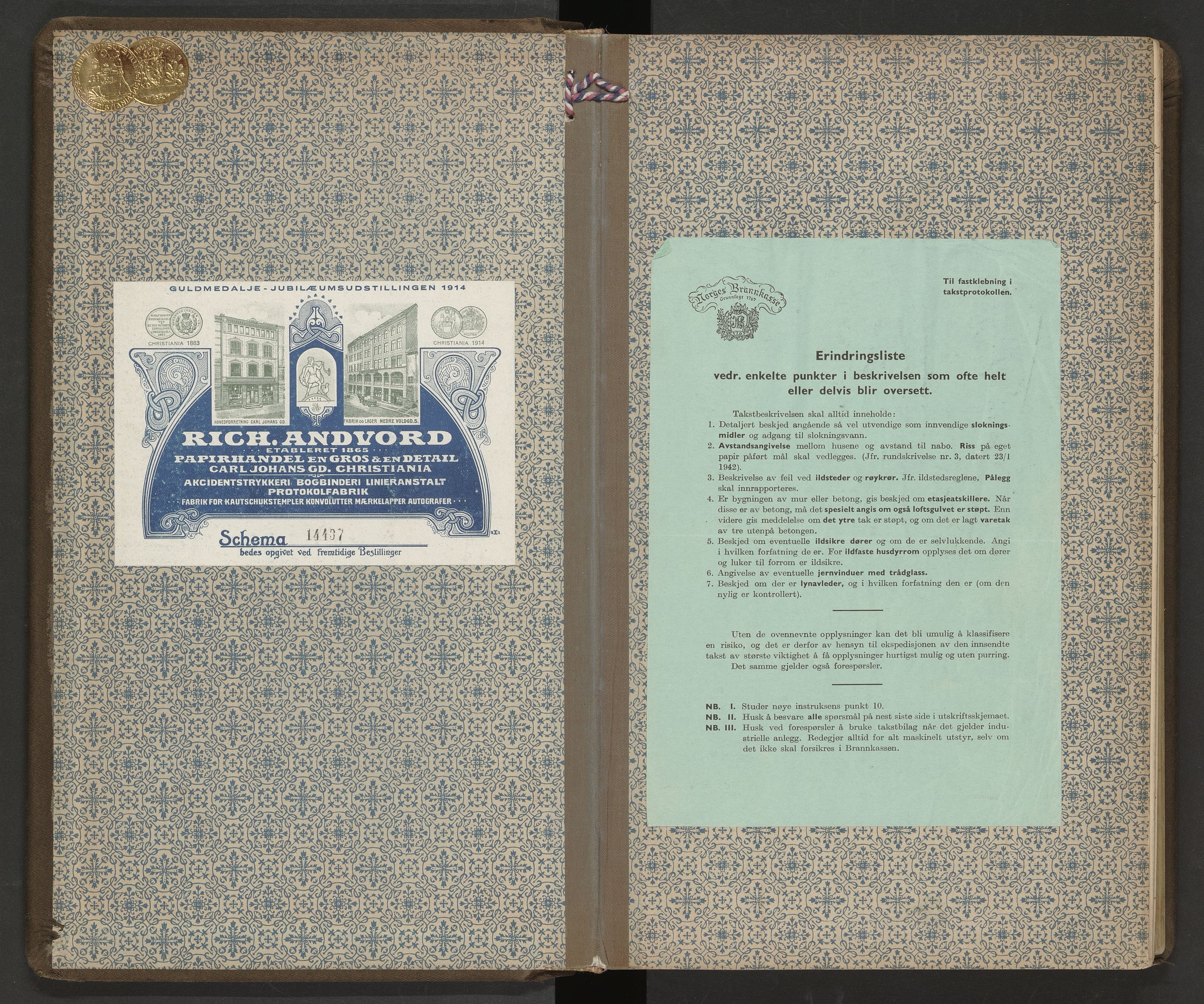 Norges Brannkasse Sunndal, SAT/A-5508/Fa/L0004: Branntakstprotokoll, 1920-1951