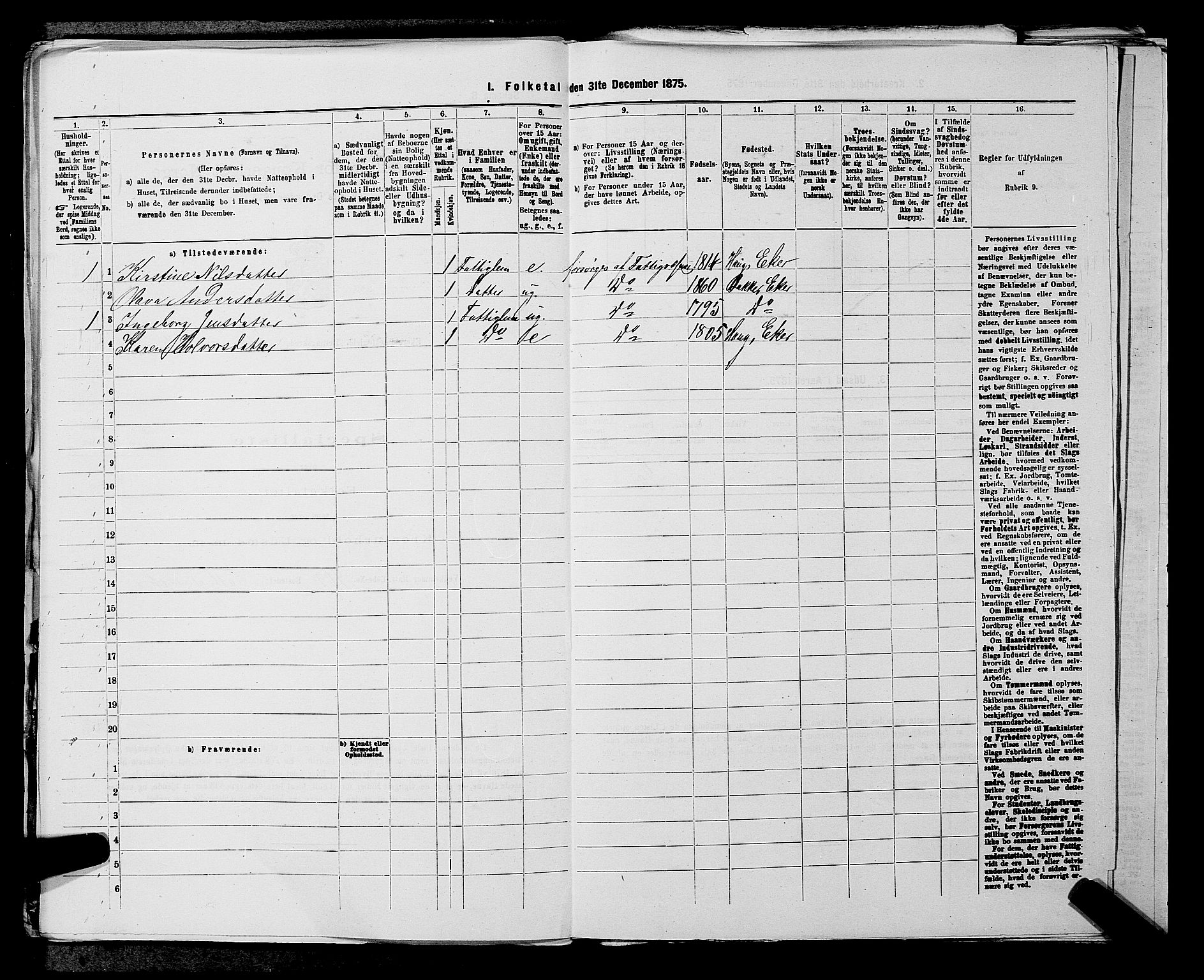 SAKO, 1875 census for 0624P Eiker, 1875, p. 4588