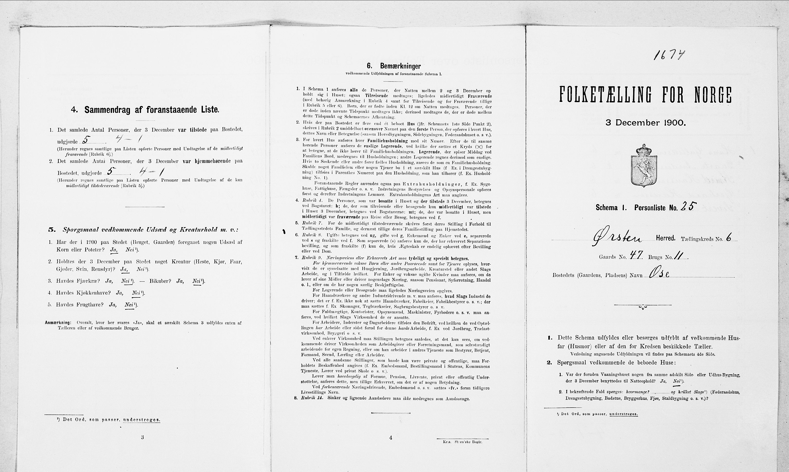 SAT, 1900 census for Ørsta, 1900, p. 681