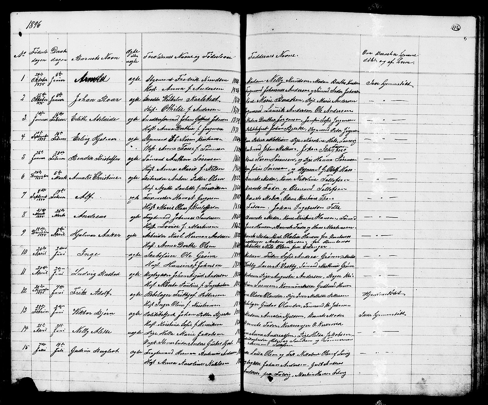 Stavern kirkebøker, AV/SAKO-A-318/G/Ga/L0002: Parish register (copy) no. 2, 1839-1909, p. 116