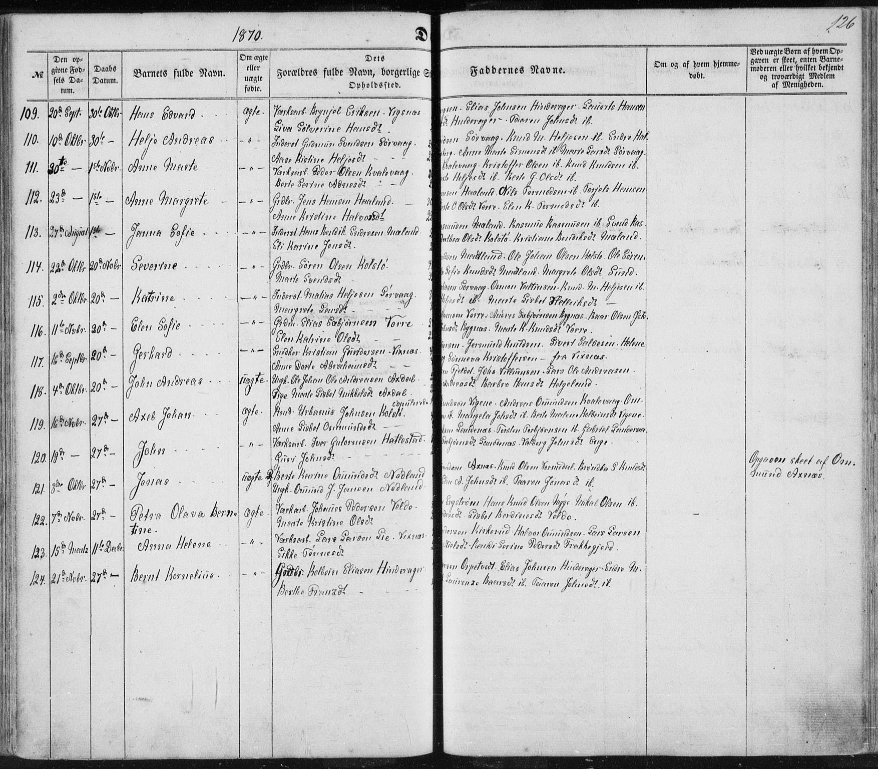 Avaldsnes sokneprestkontor, AV/SAST-A -101851/H/Ha/Haa/L0010: Parish register (official) no. A 10, 1857-1876, p. 126