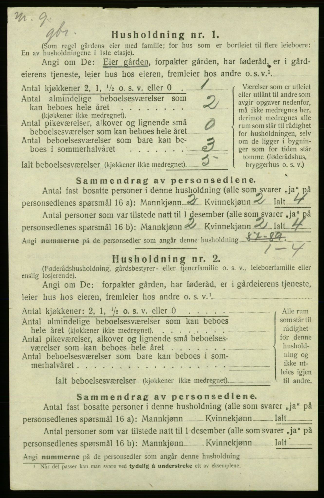 SAB, 1920 census for Kvinnherad, 1920, p. 985