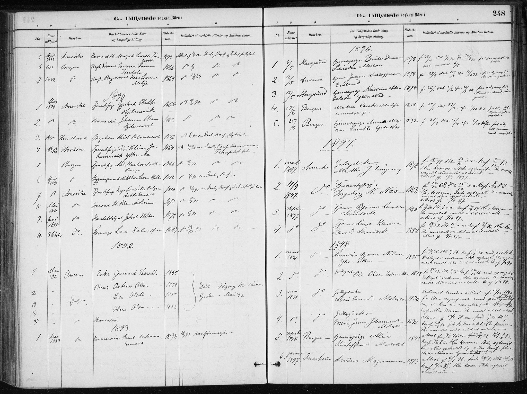 Skånevik sokneprestembete, AV/SAB-A-77801/H/Haa: Parish register (official) no. B 1, 1879-1914, p. 248