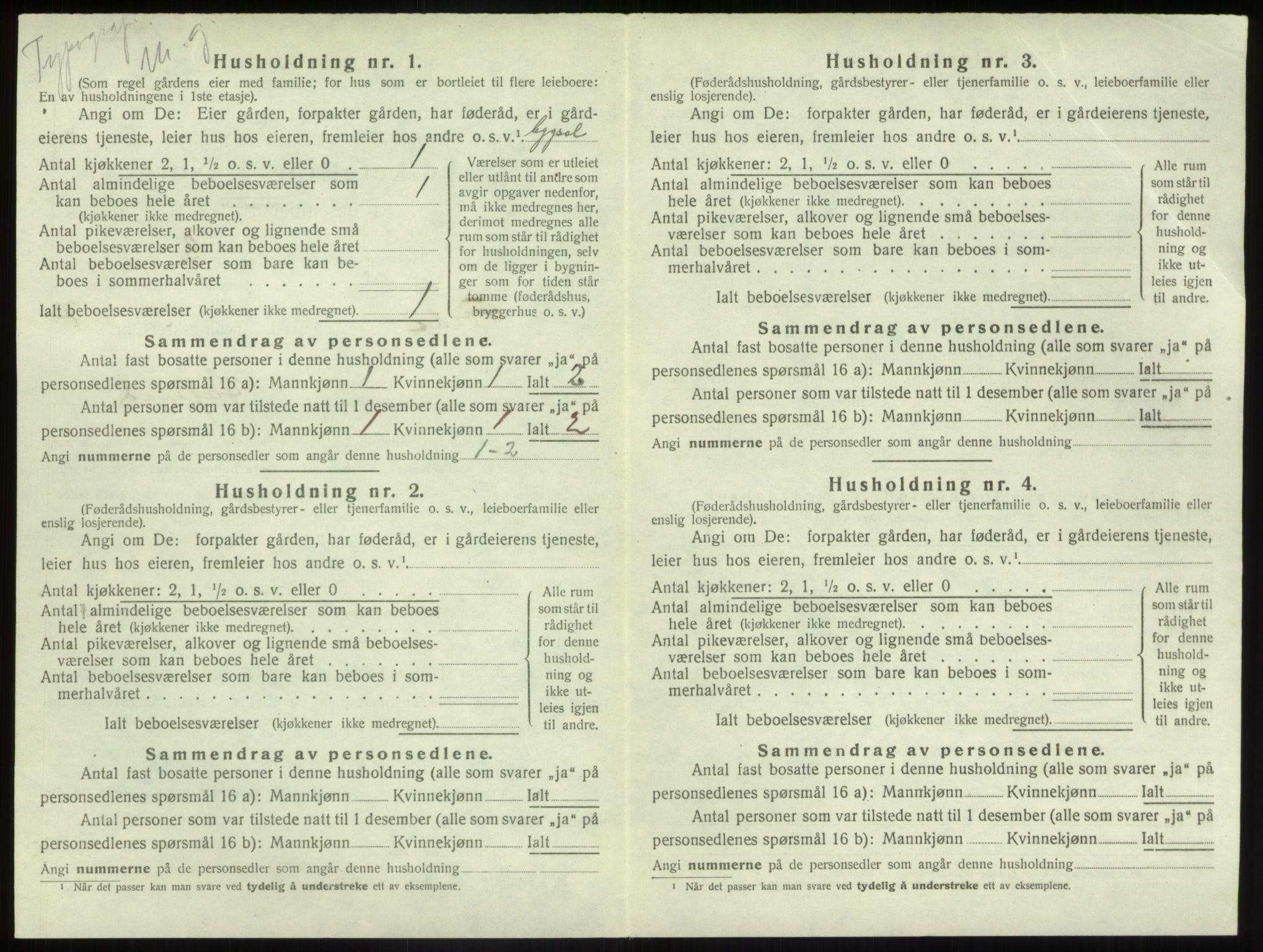 SAB, 1920 census for Førde, 1920, p. 900