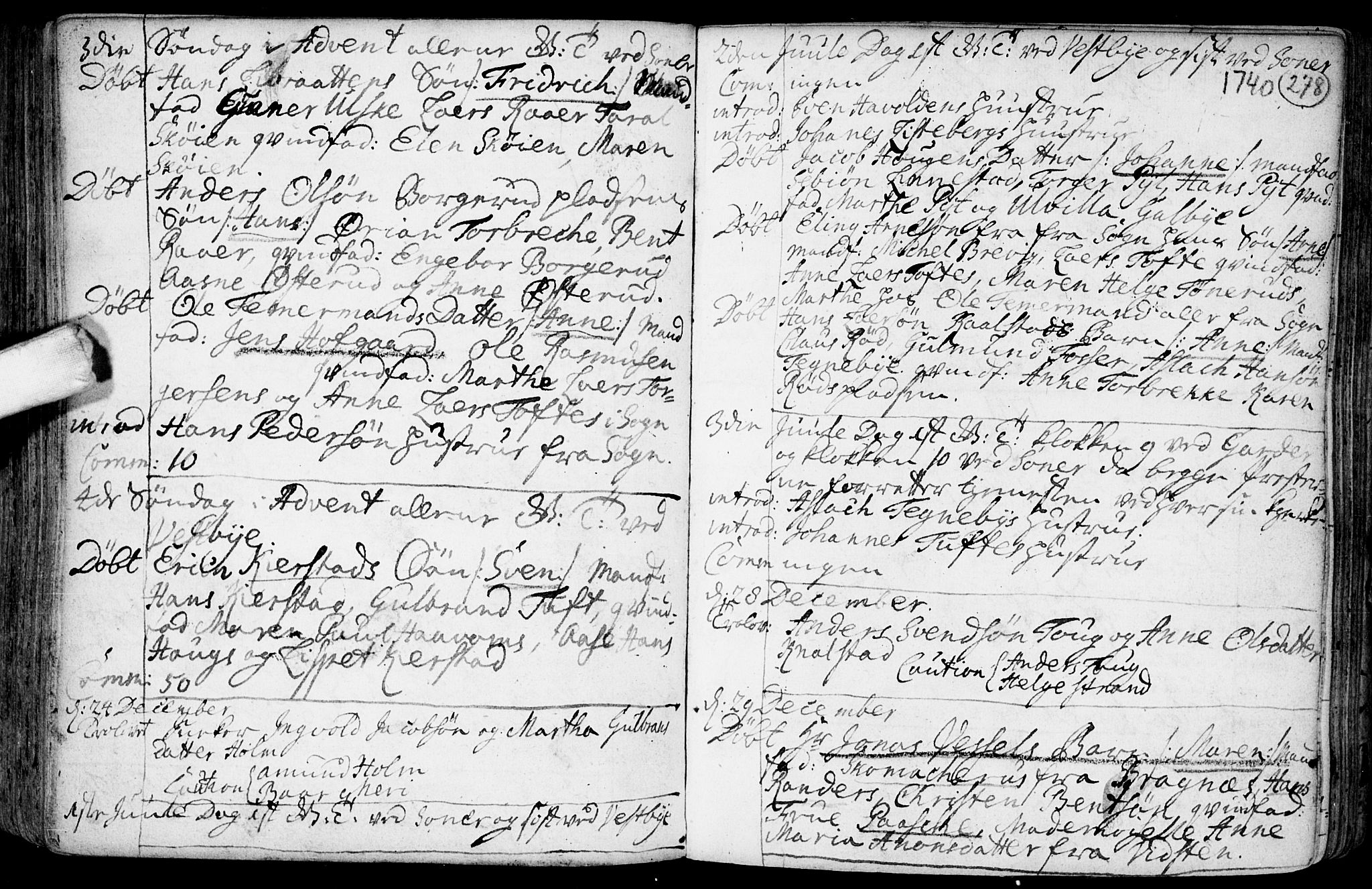 Vestby prestekontor Kirkebøker, AV/SAO-A-10893/F/Fa/L0001.b: Parish register (official) no. I 1B, 1714-1759, p. 278