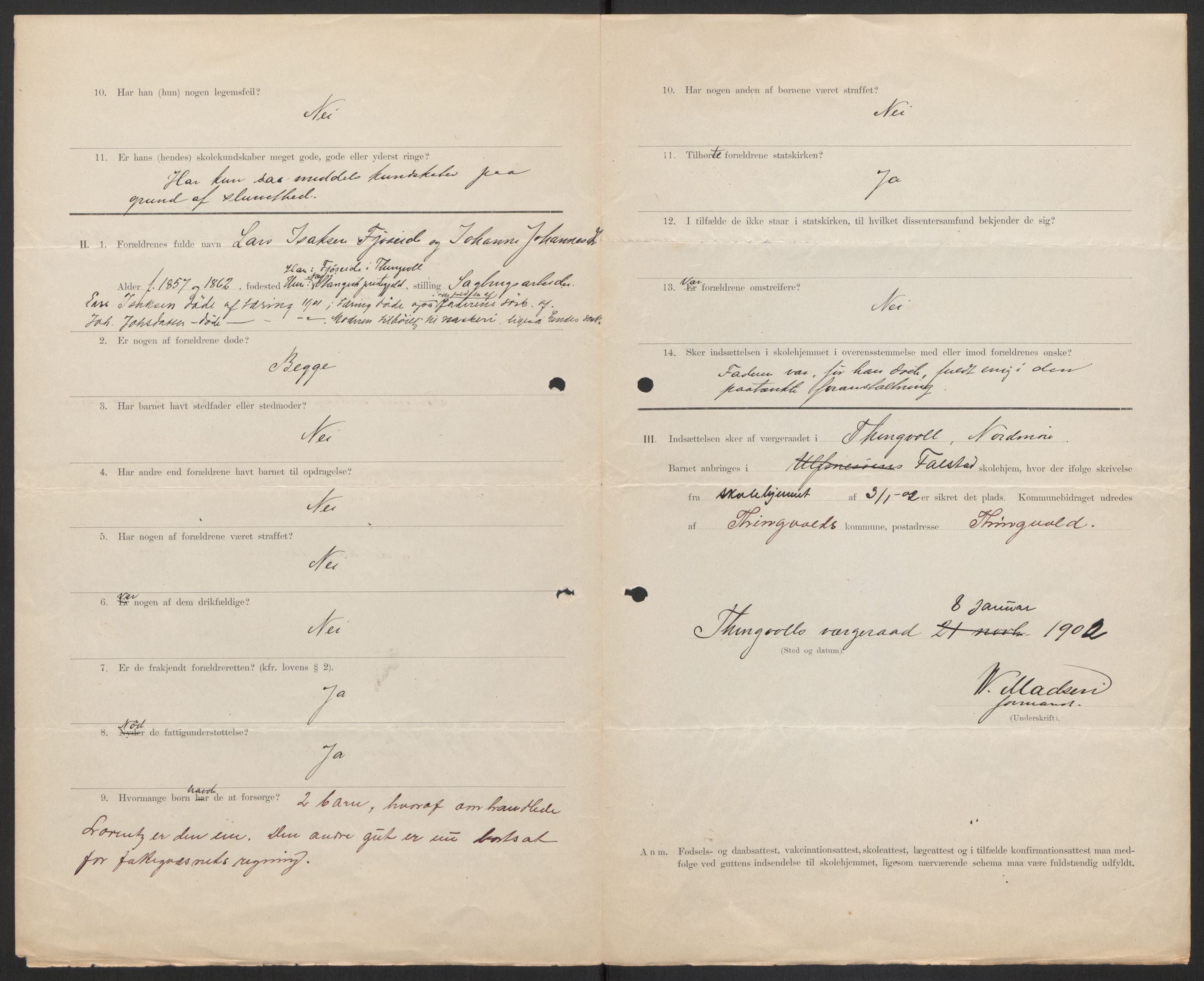 Falstad skolehjem, AV/RA-S-1676/E/Eb/L0004: Elevmapper løpenr. 81-98, 1901-1909, p. 85