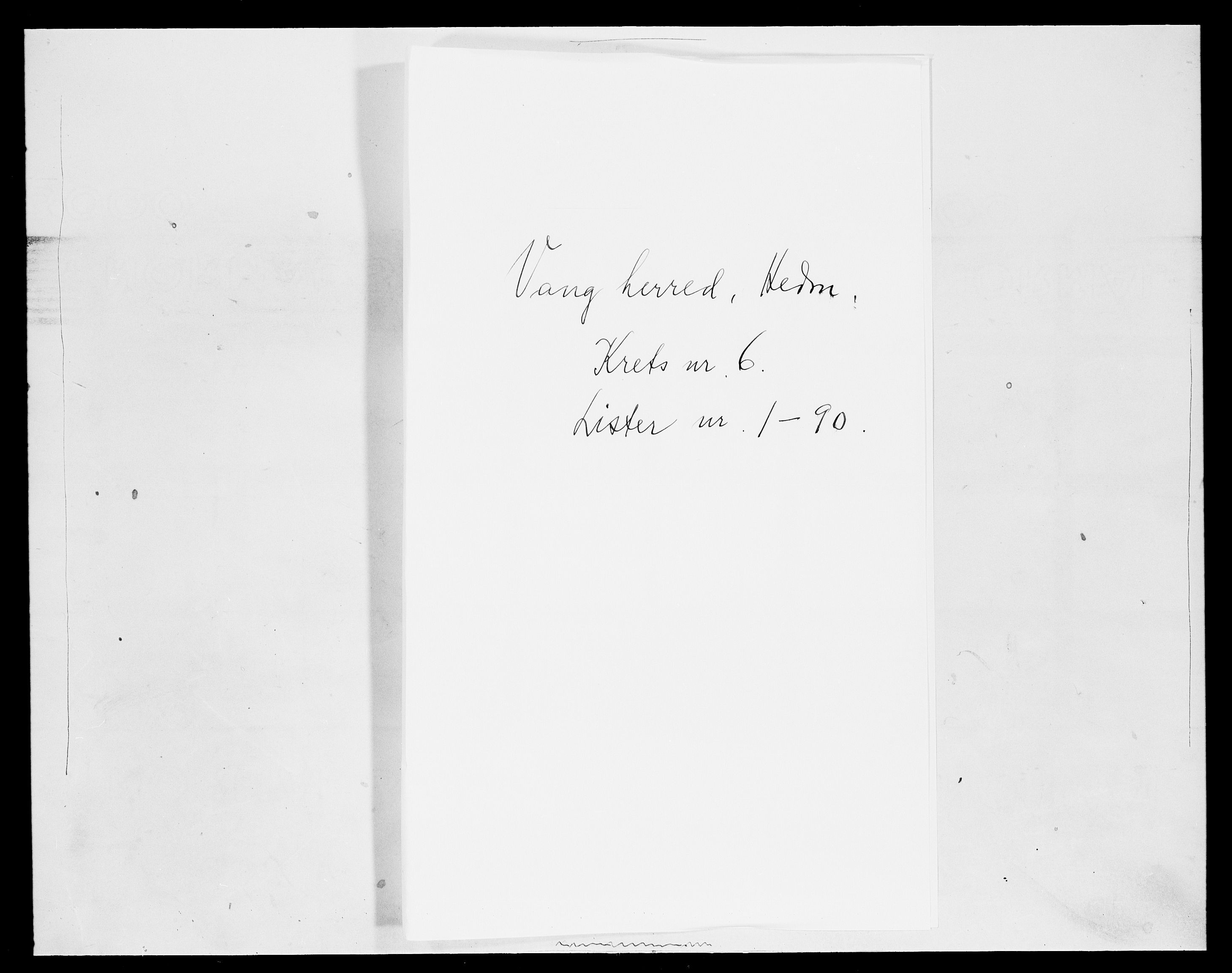 SAH, 1875 census for 0414L Vang/Vang og Furnes, 1875, p. 1276