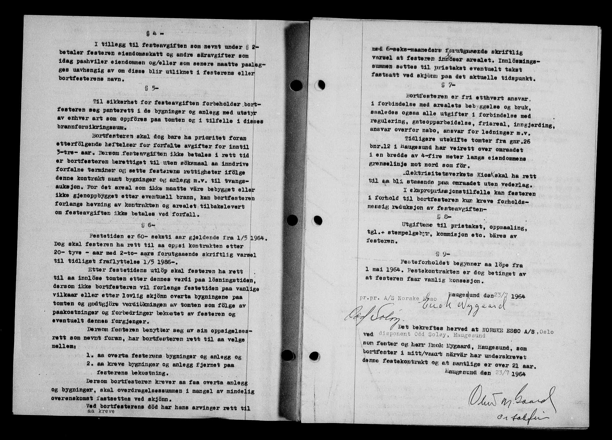 Haugesund tingrett, AV/SAST-A-101415/01/II/IIC/L0075: Mortgage book no. A 16, 1964-1965, Diary no: : 1576/1964