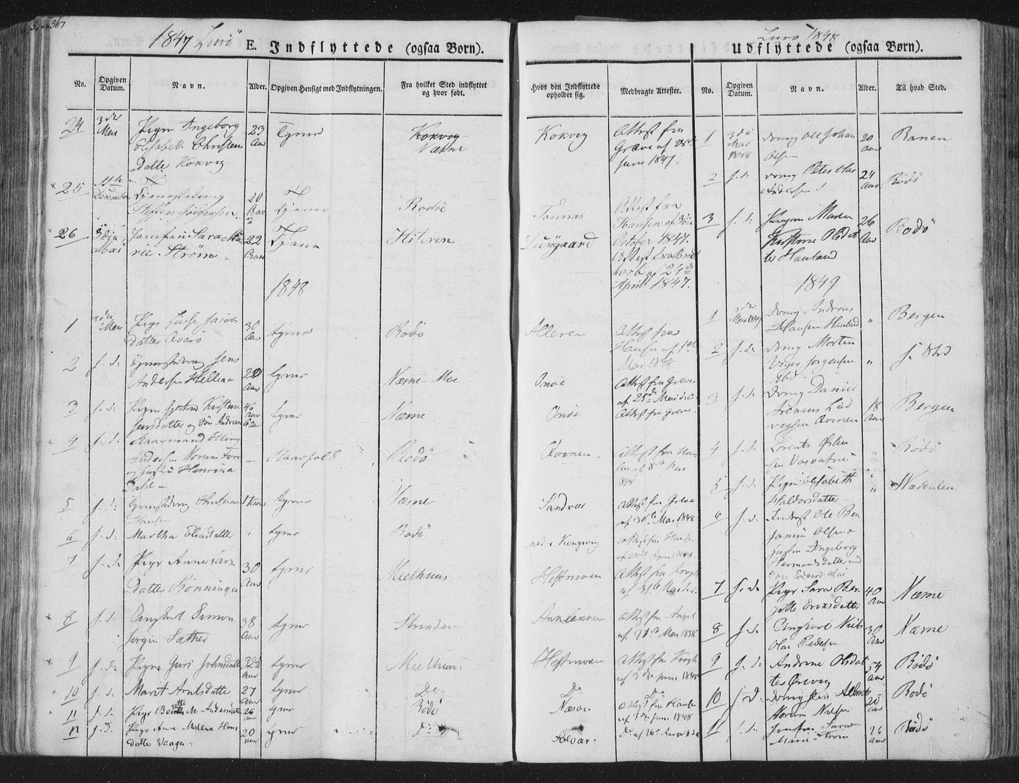 Ministerialprotokoller, klokkerbøker og fødselsregistre - Nordland, SAT/A-1459/839/L0566: Parish register (official) no. 839A03, 1825-1862, p. 567