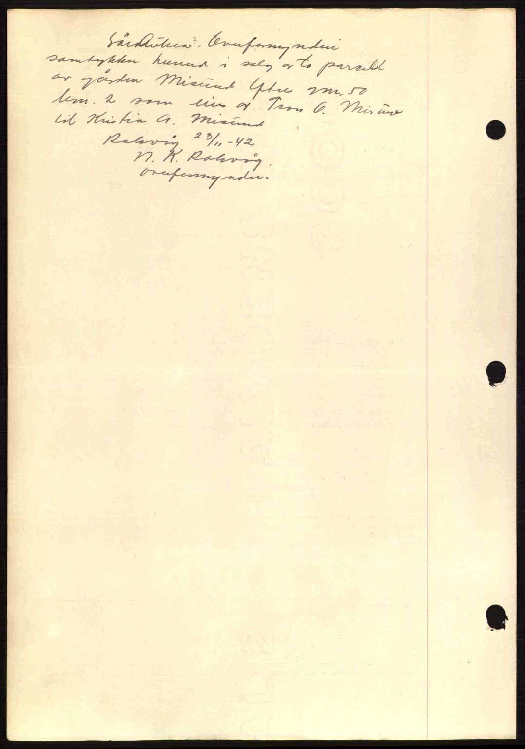 Romsdal sorenskriveri, AV/SAT-A-4149/1/2/2C: Mortgage book no. A13, 1942-1943, Diary no: : 2584/1942