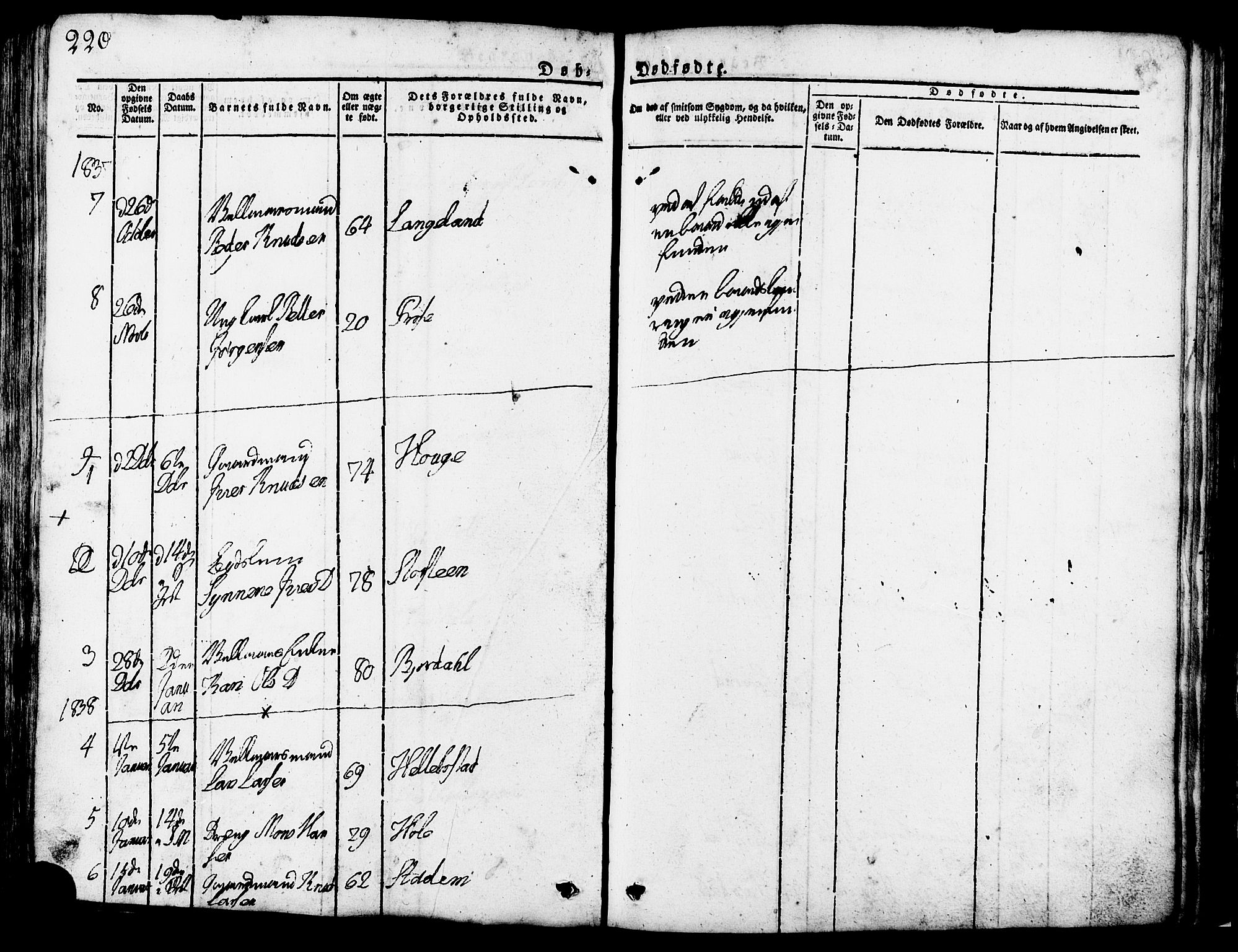 Ministerialprotokoller, klokkerbøker og fødselsregistre - Møre og Romsdal, SAT/A-1454/517/L0221: Parish register (official) no. 517A01, 1827-1858, p. 220