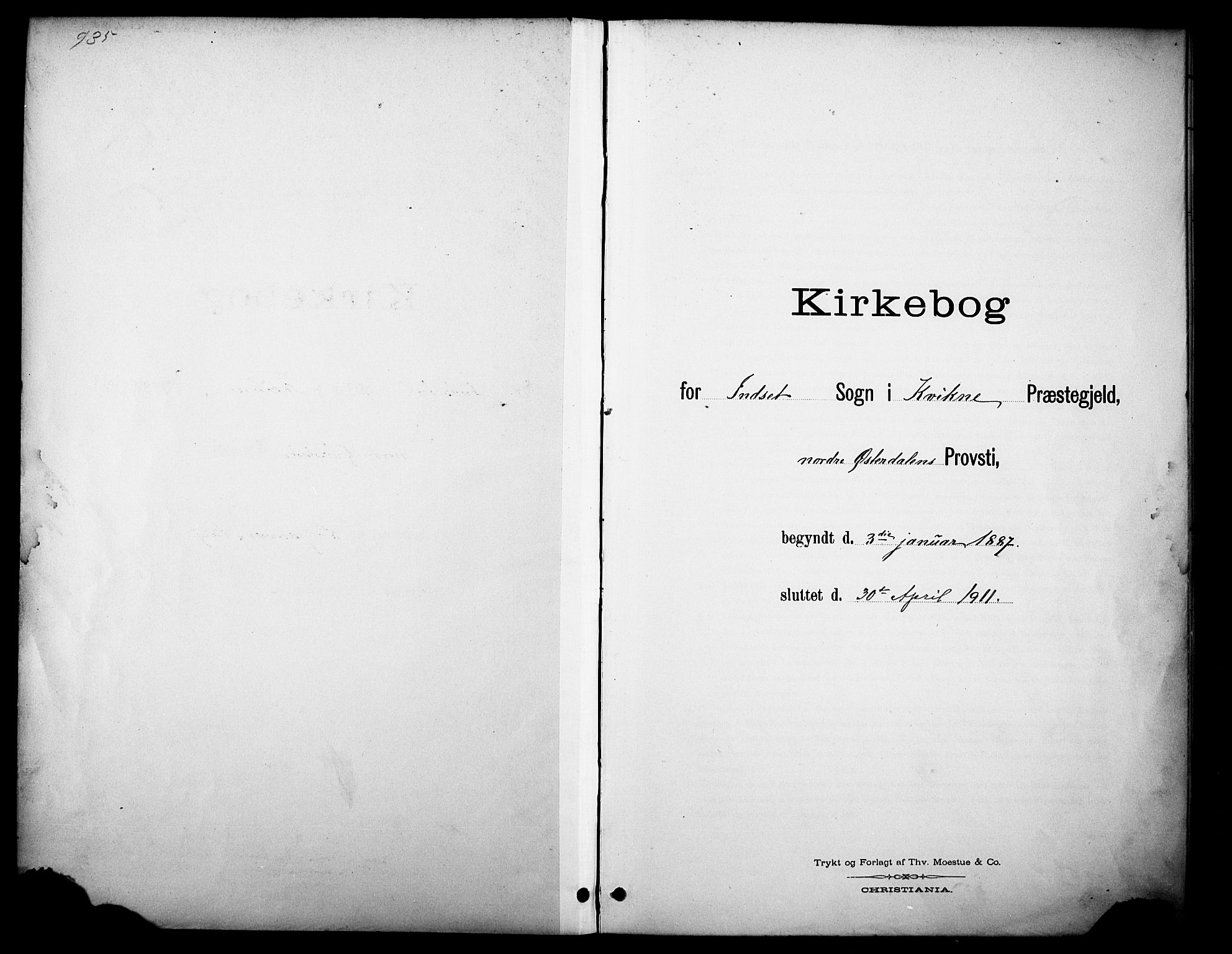 Kvikne prestekontor, SAH/PREST-064/H/Ha/Haa/L0007: Parish register (official) no. 7, 1887-1911