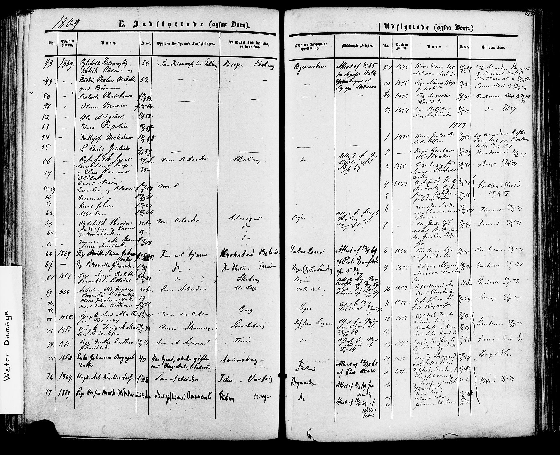 Fredrikstad prestekontor Kirkebøker, SAO/A-11082/F/Fa/L0006: Parish register (official) no. 6, 1857-1878, p. 406