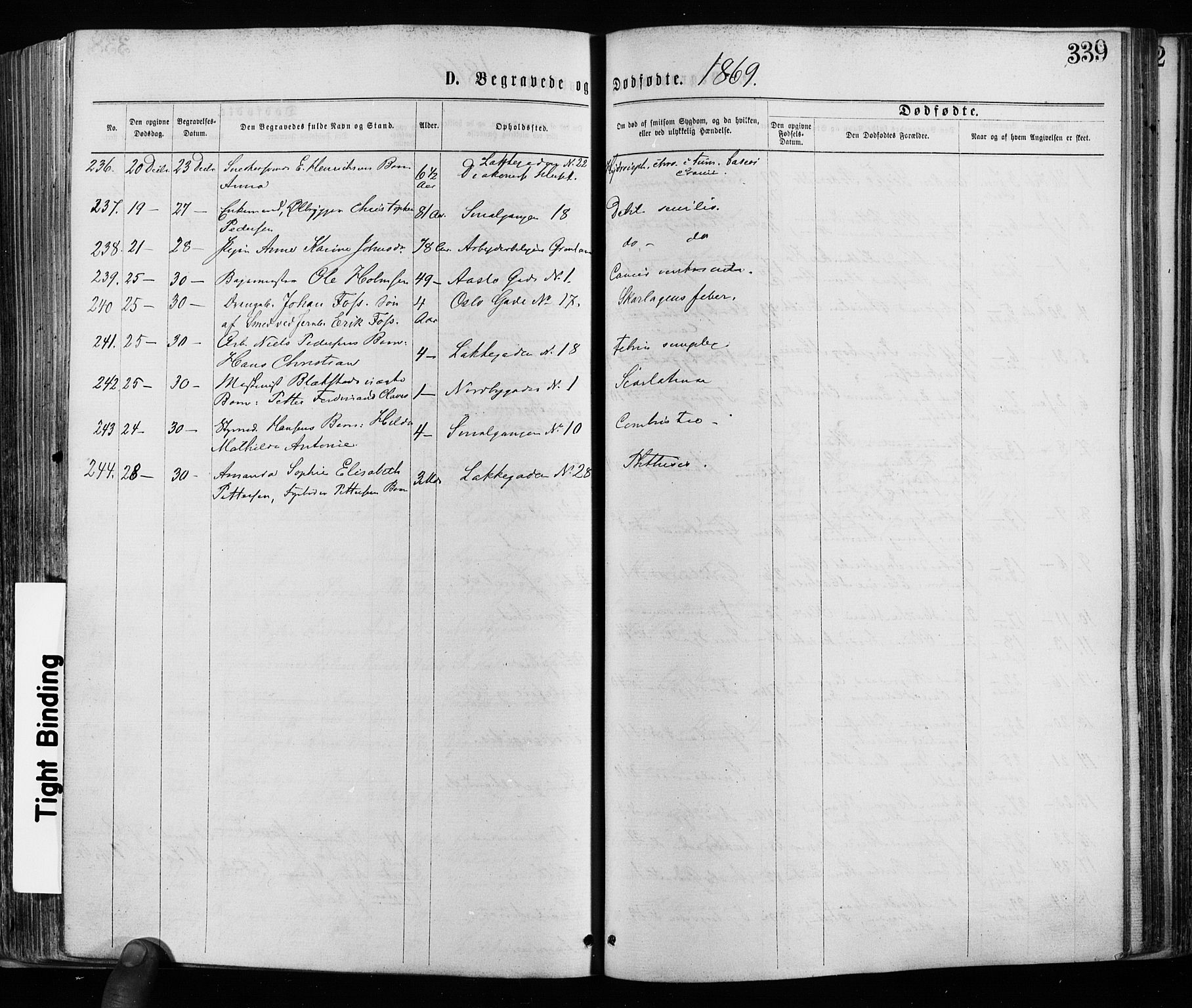 Grønland prestekontor Kirkebøker, AV/SAO-A-10848/F/Fa/L0005: Parish register (official) no. 5, 1869-1880, p. 339