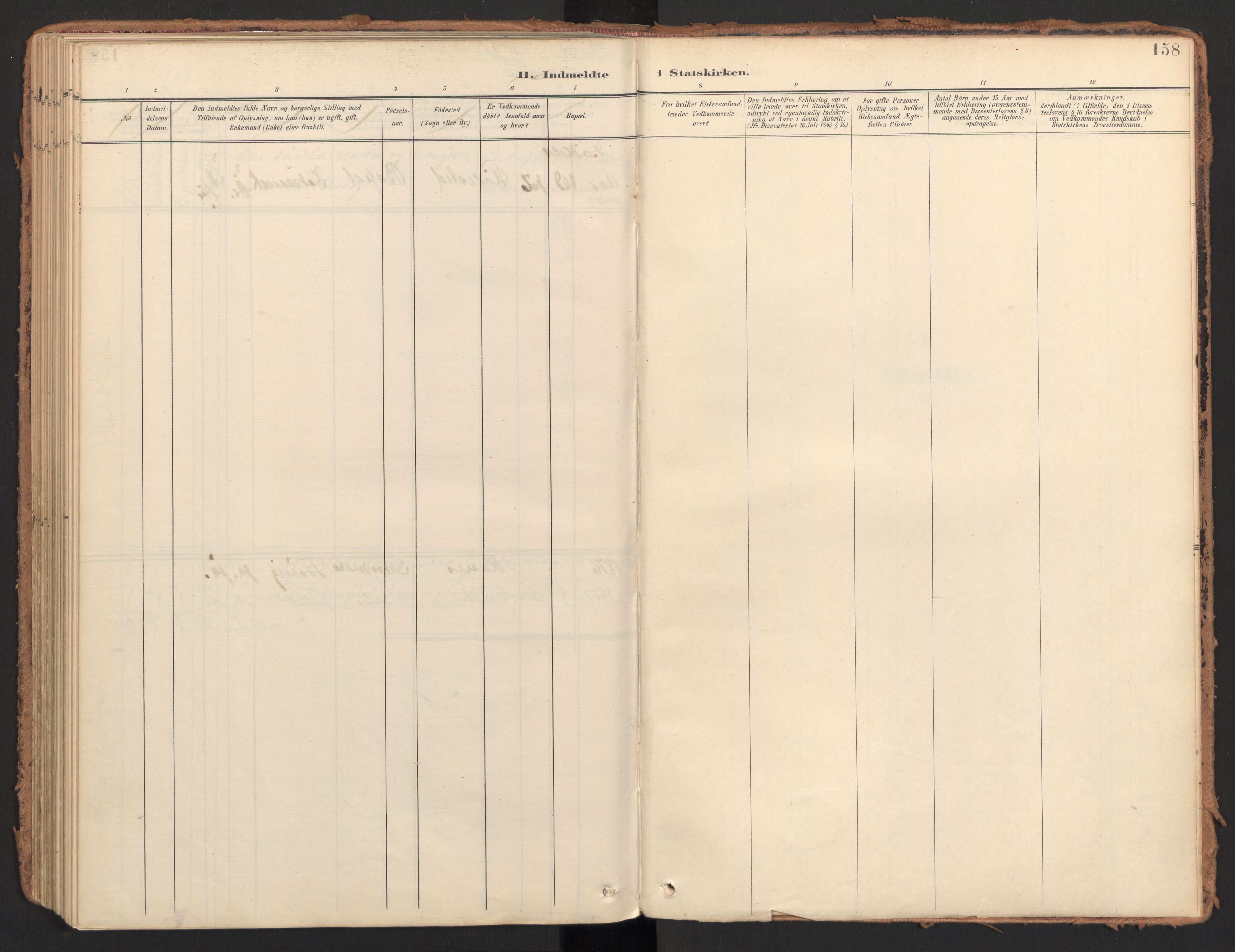Ministerialprotokoller, klokkerbøker og fødselsregistre - Møre og Romsdal, SAT/A-1454/596/L1057: Parish register (official) no. 596A02, 1900-1917, p. 158