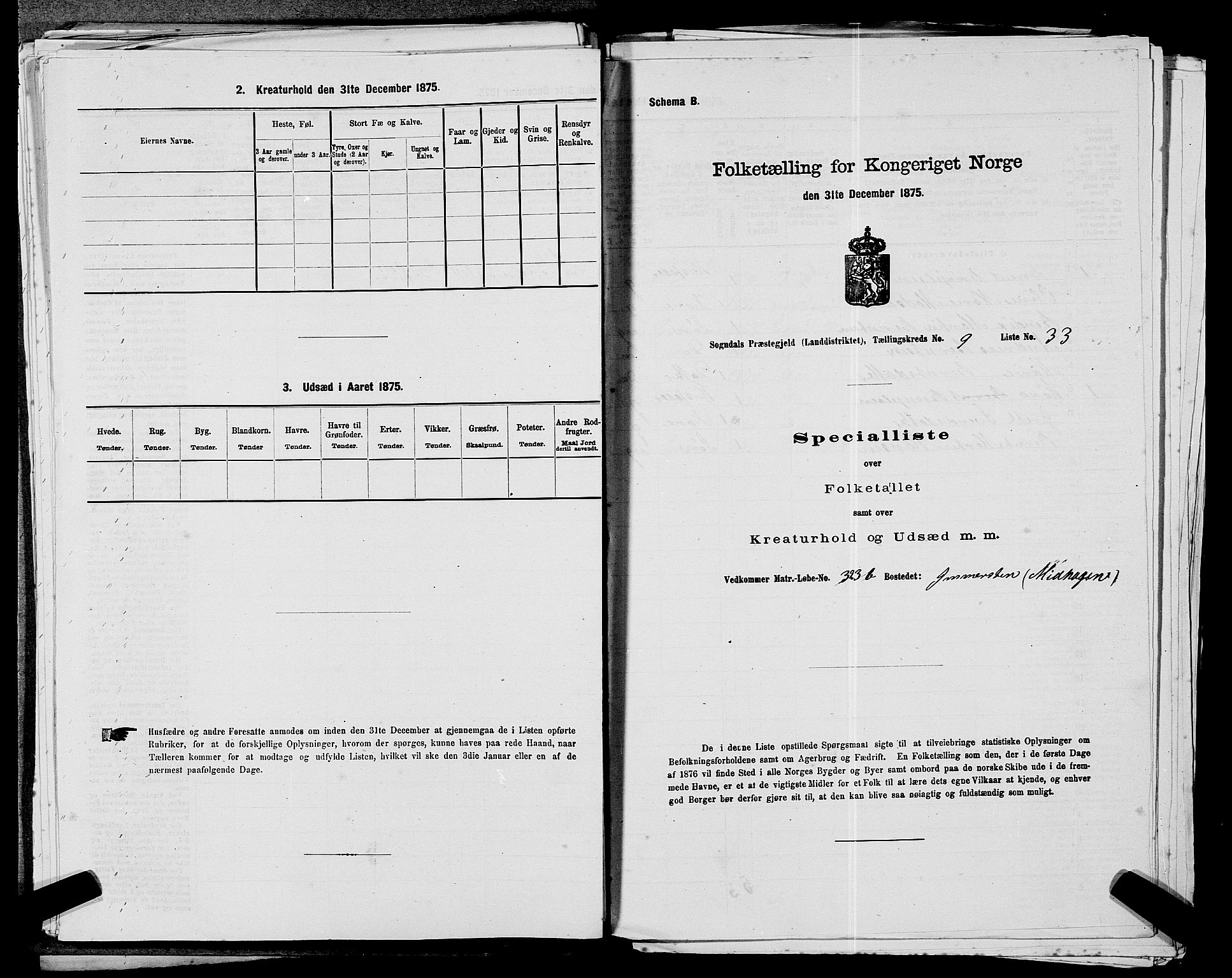 SAST, 1875 census for 1111L Sokndal/Sokndal, 1875, p. 872