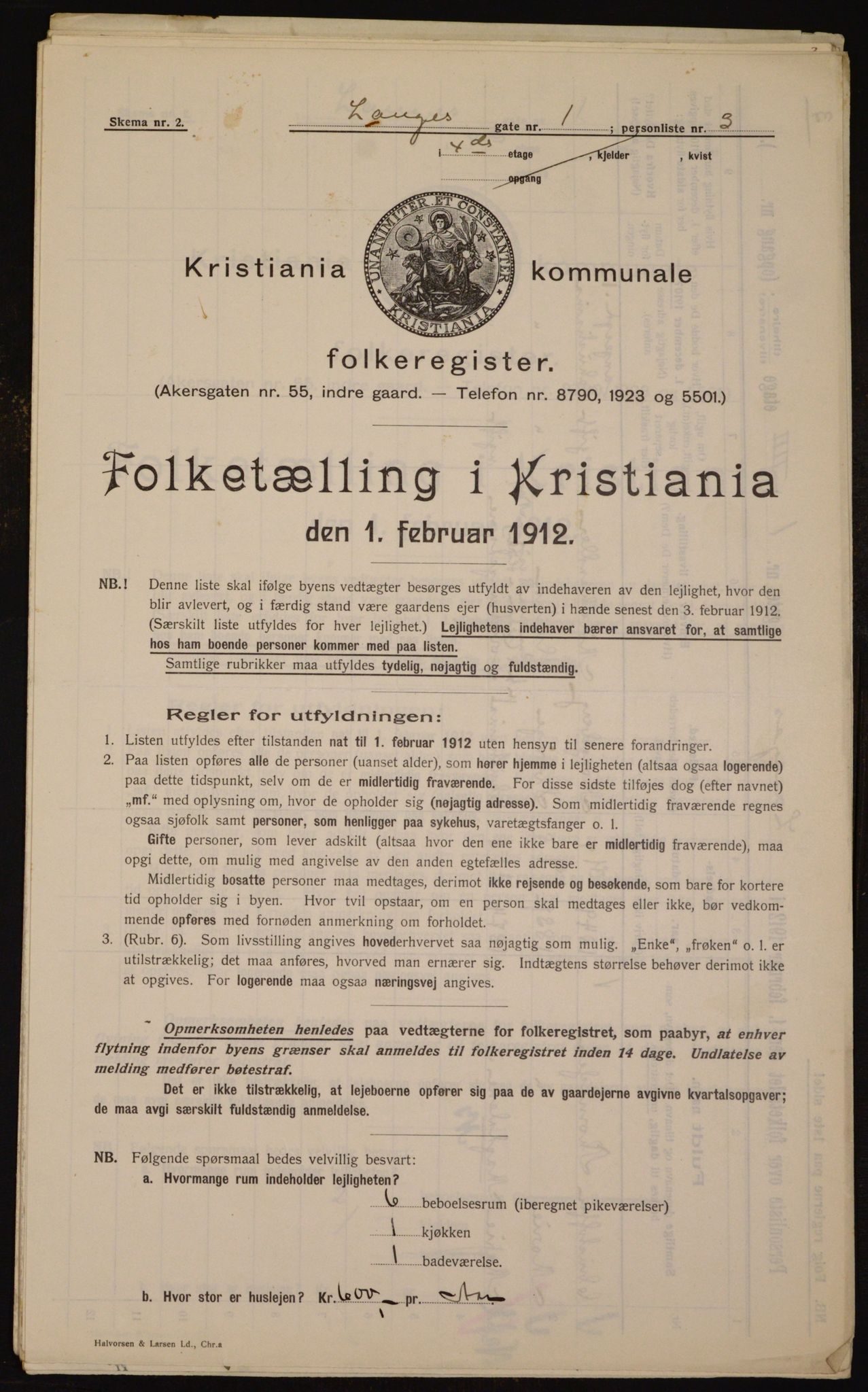 OBA, Municipal Census 1912 for Kristiania, 1912, p. 56633
