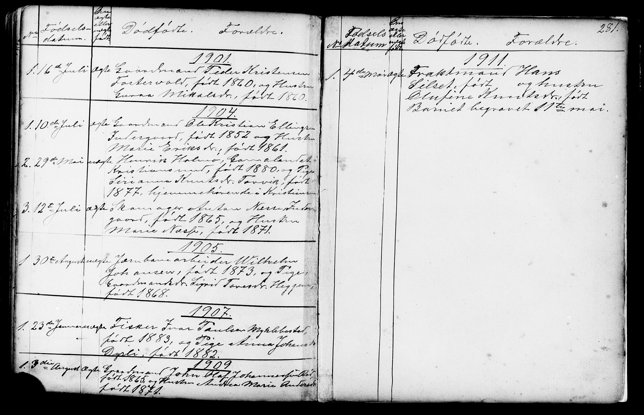 Ministerialprotokoller, klokkerbøker og fødselsregistre - Møre og Romsdal, AV/SAT-A-1454/584/L0969: Parish register (copy) no. 584C02, 1877-1911, p. 281