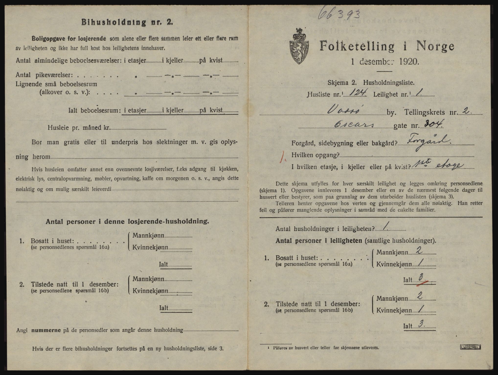 SATØ, 1920 census for Vadsø, 1920, p. 1324