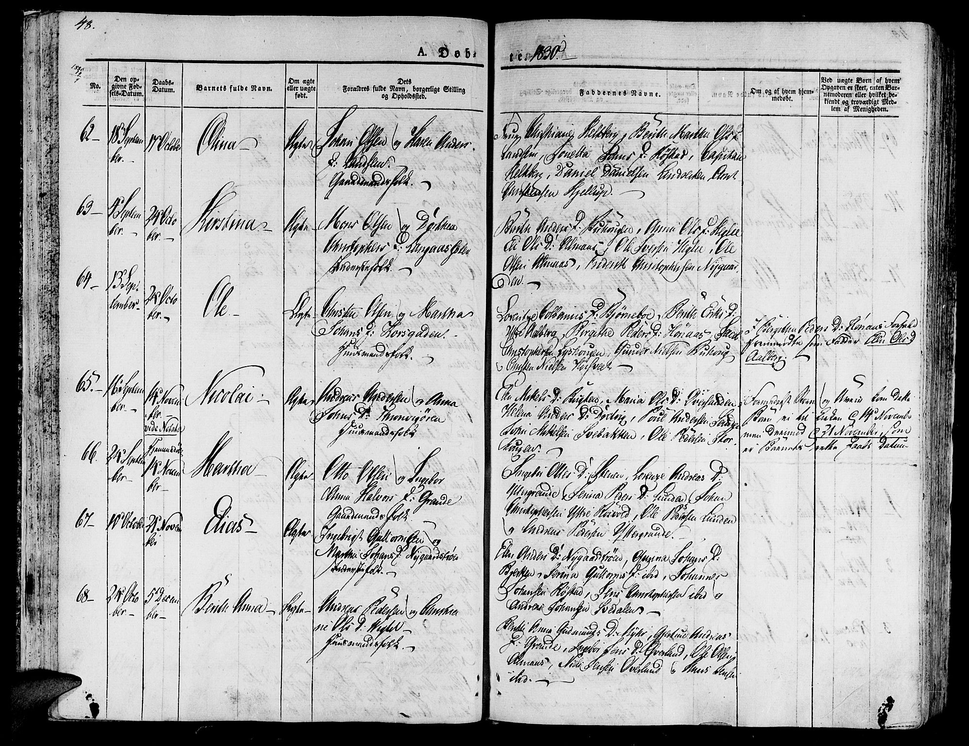 Ministerialprotokoller, klokkerbøker og fødselsregistre - Nord-Trøndelag, SAT/A-1458/701/L0006: Parish register (official) no. 701A06, 1825-1841, p. 48
