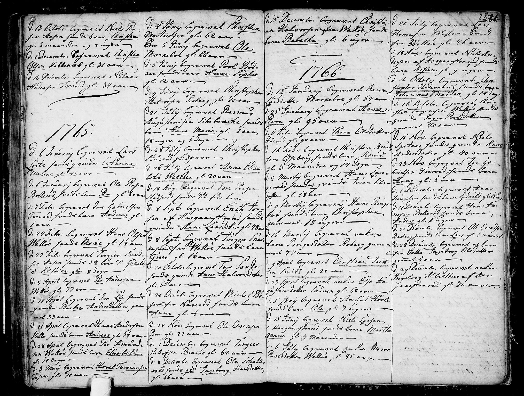 Sem kirkebøker, SAKO/A-5/F/Fb/L0002: Parish register (official) no. II 2, 1764-1792, p. 88
