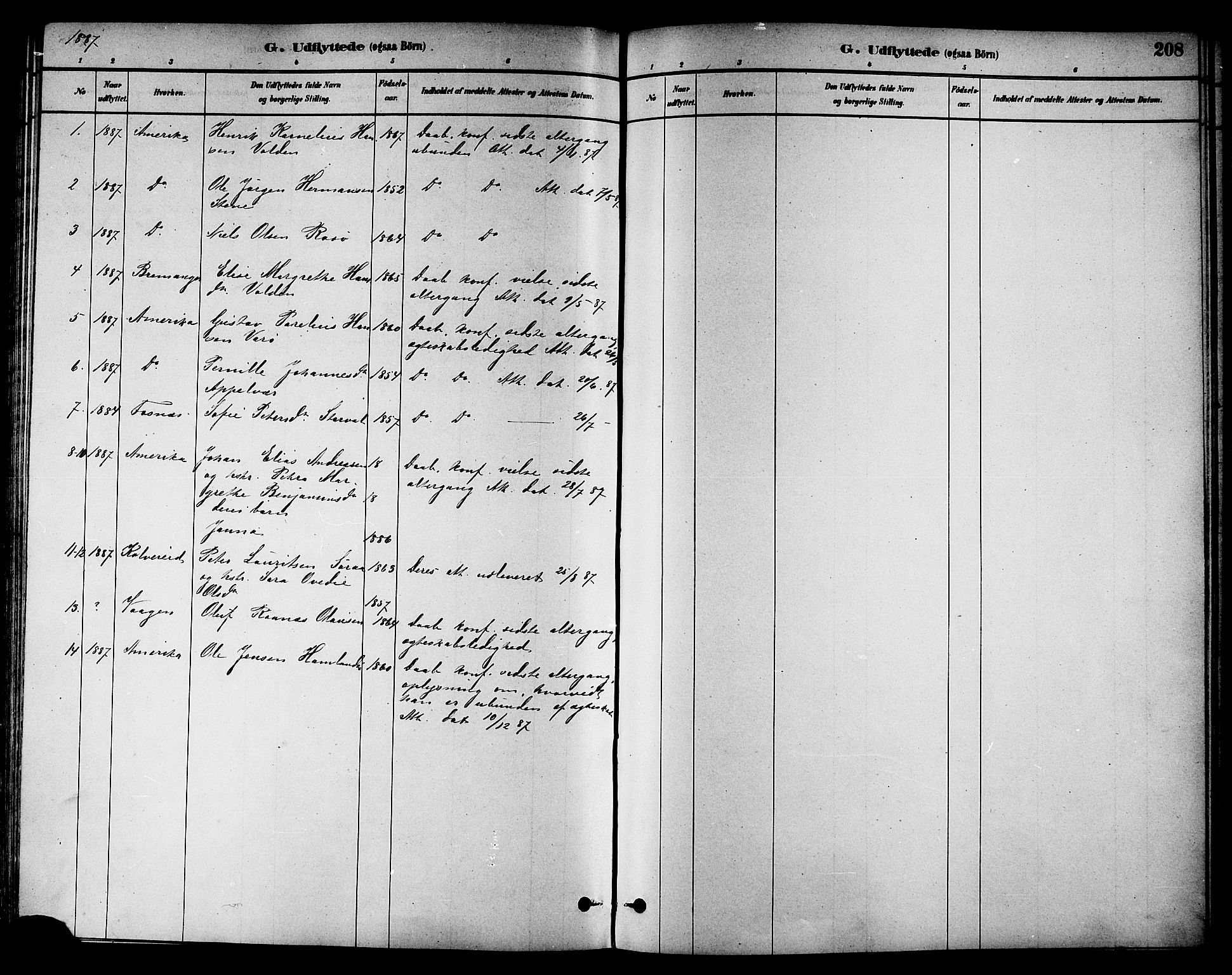 Ministerialprotokoller, klokkerbøker og fødselsregistre - Nord-Trøndelag, SAT/A-1458/784/L0672: Parish register (official) no. 784A07, 1880-1887, p. 208