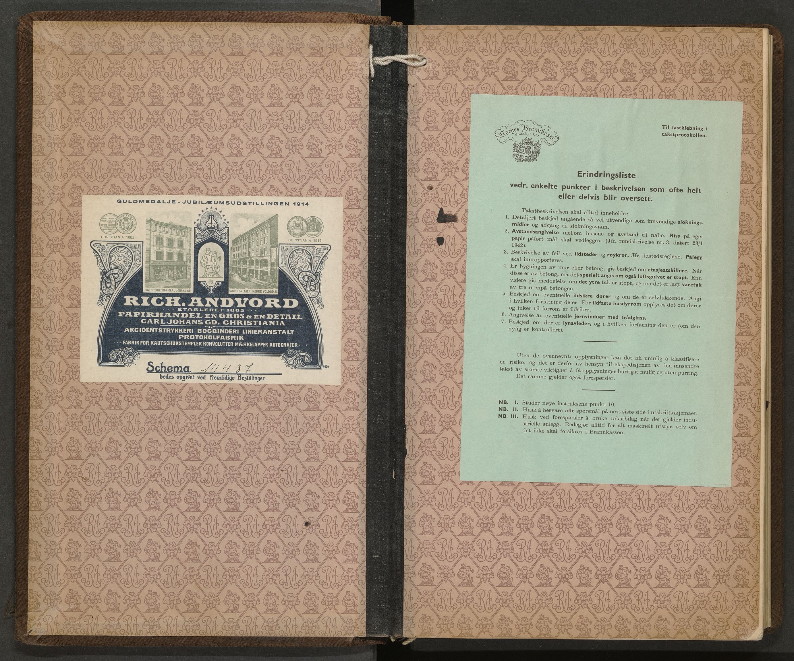 Hof lensmannskontor, SAKO/A-537/Y/Yd/Yda/L0002: Branntakstprotokoll, 1926-1945