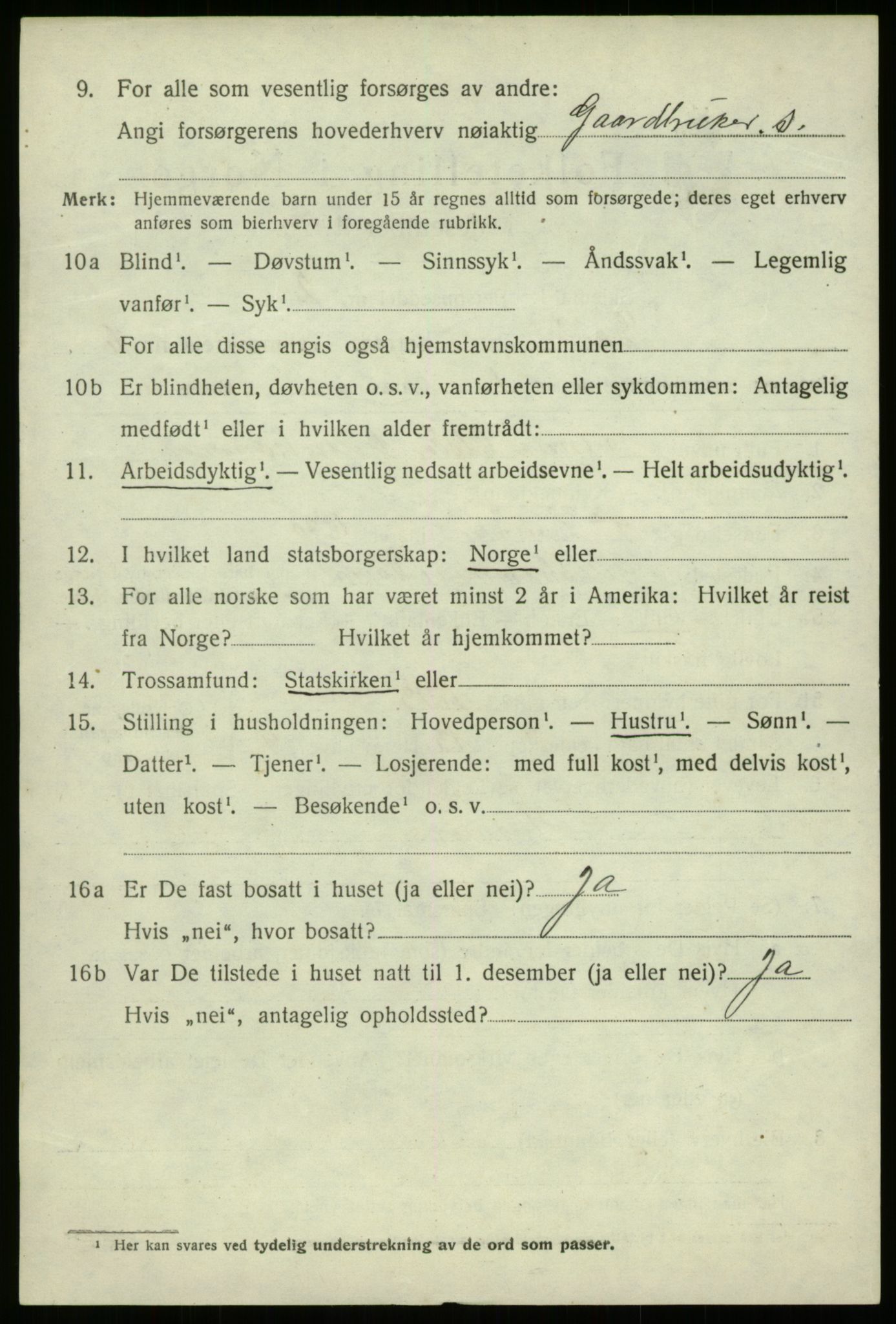 SAB, 1920 census for Davik, 1920, p. 3334