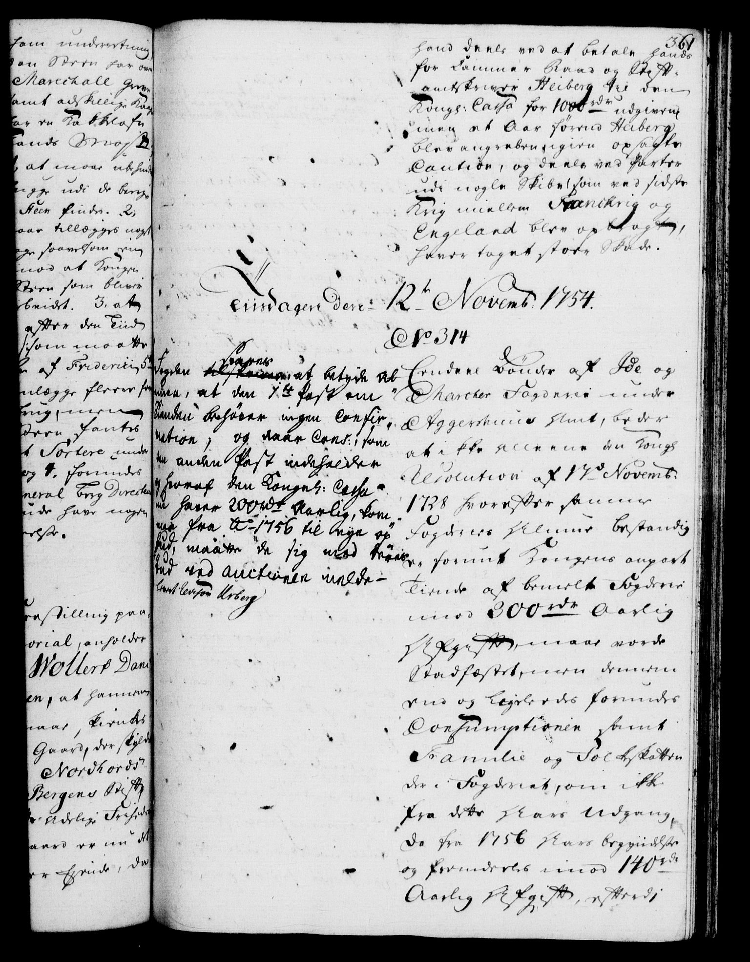 Rentekammeret, Kammerkanselliet, RA/EA-3111/G/Gh/Gha/L0032: Norsk ekstraktmemorialprotokoll (merket RK 53.77), 1753-1755, p. 361