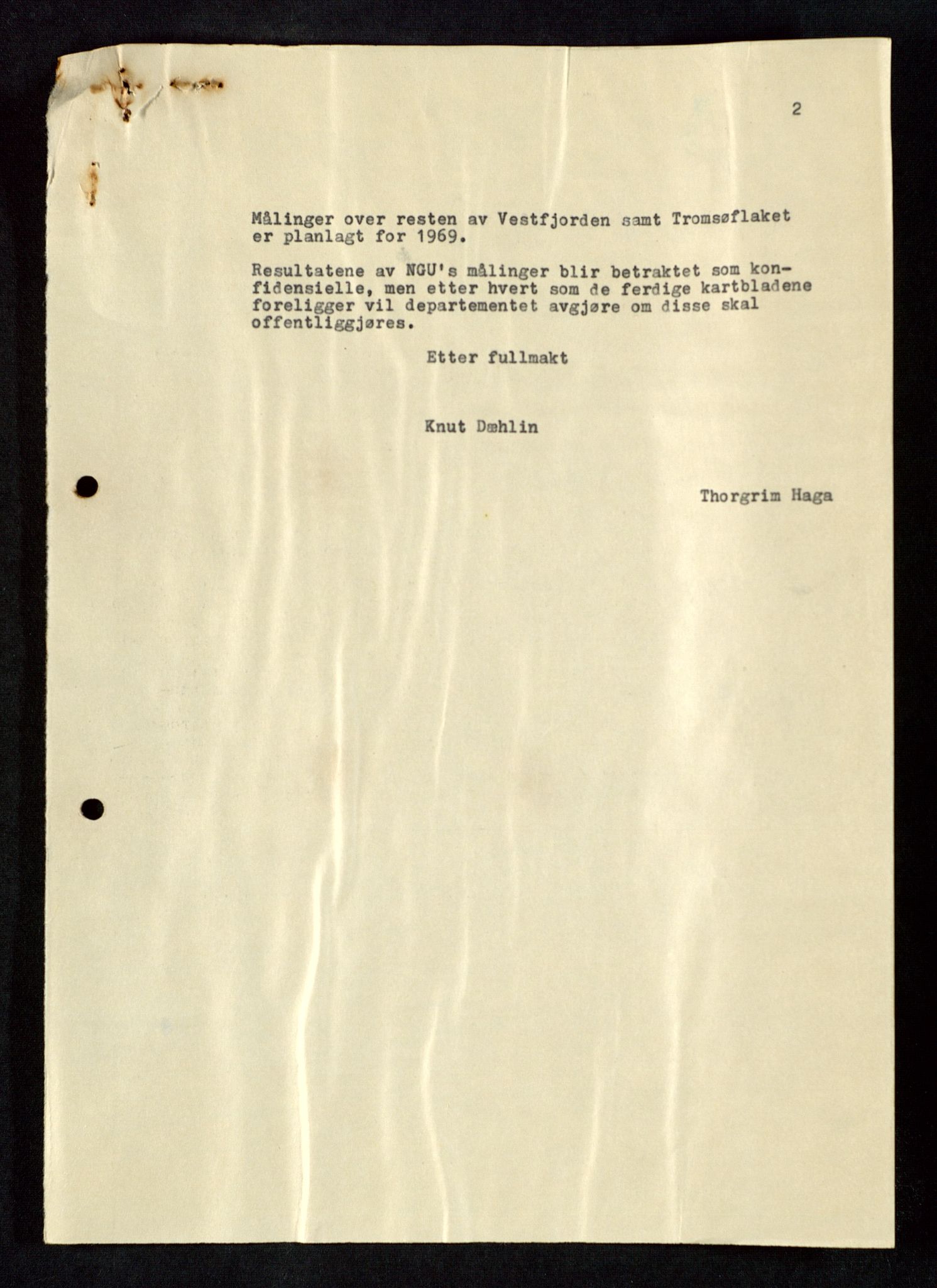 Industridepartementet, Oljekontoret, AV/SAST-A-101348/Db/L0005: Seismiske undersøkelser, 1963-1972, p. 8