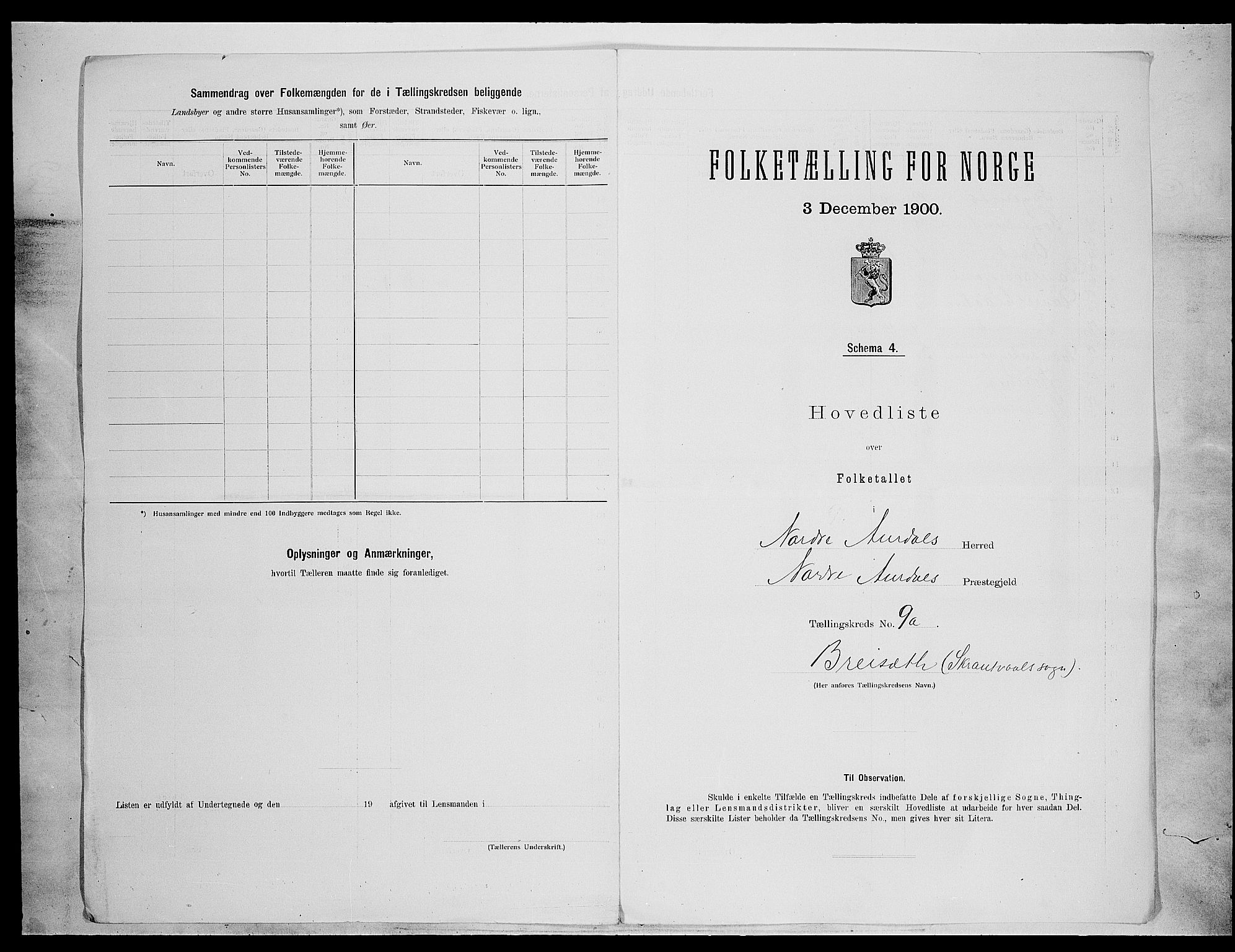 SAH, 1900 census for Nord-Aurdal, 1900, p. 49