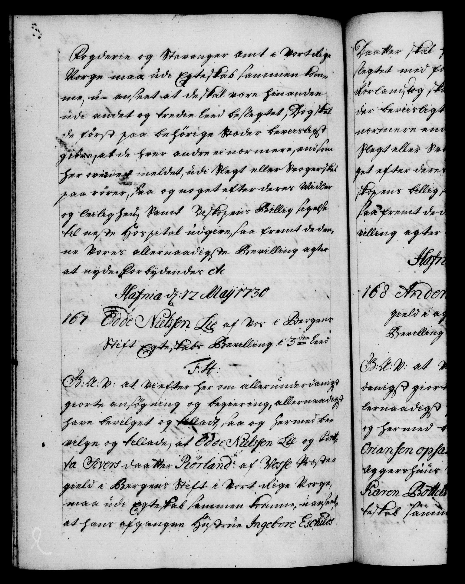 Danske Kanselli 1572-1799, AV/RA-EA-3023/F/Fc/Fca/Fcaa/L0026: Norske registre, 1729-1730, p. 436b