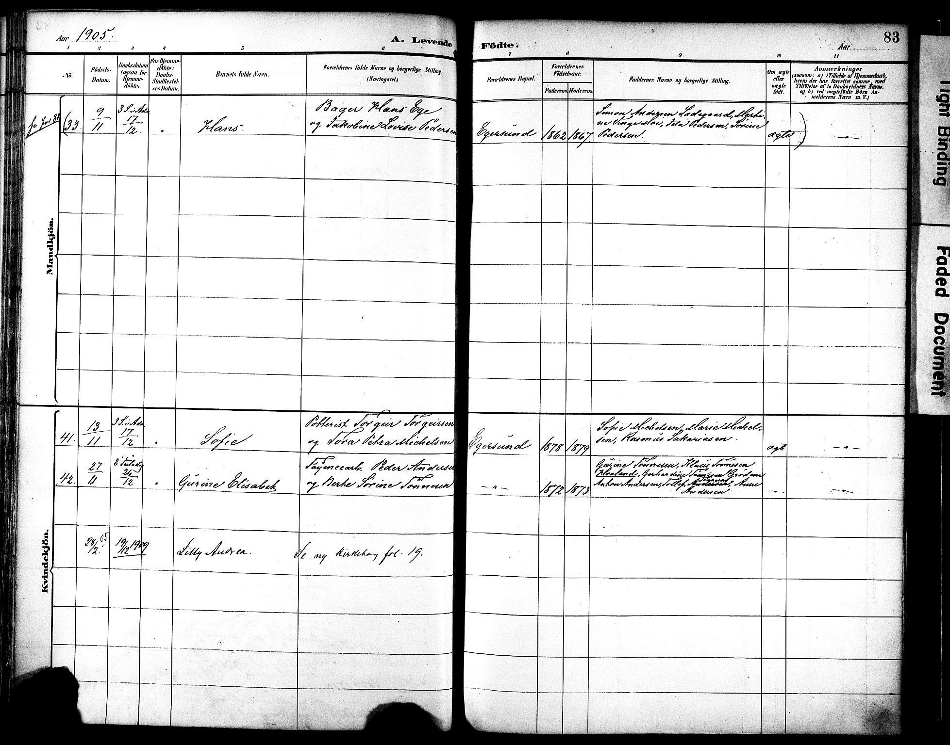 Eigersund sokneprestkontor, AV/SAST-A-101807/S08/L0019: Parish register (official) no. A 18, 1892-1905, p. 83
